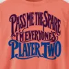 "Pass Me the Spare Player Two" Men's Oversized Heavyweight Crewneck T-Shirt
