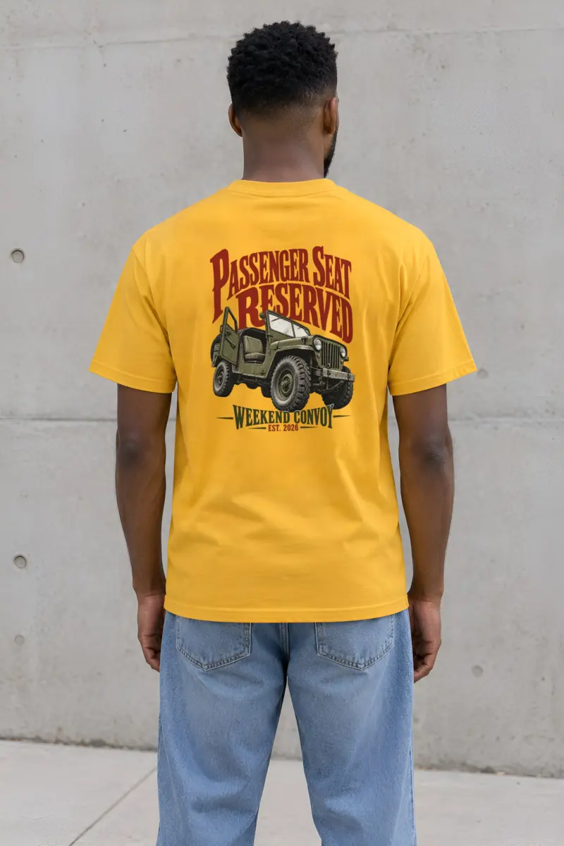 "Passenger Seat Reserved" Heavyweight Unisex Crewneck T-shirt