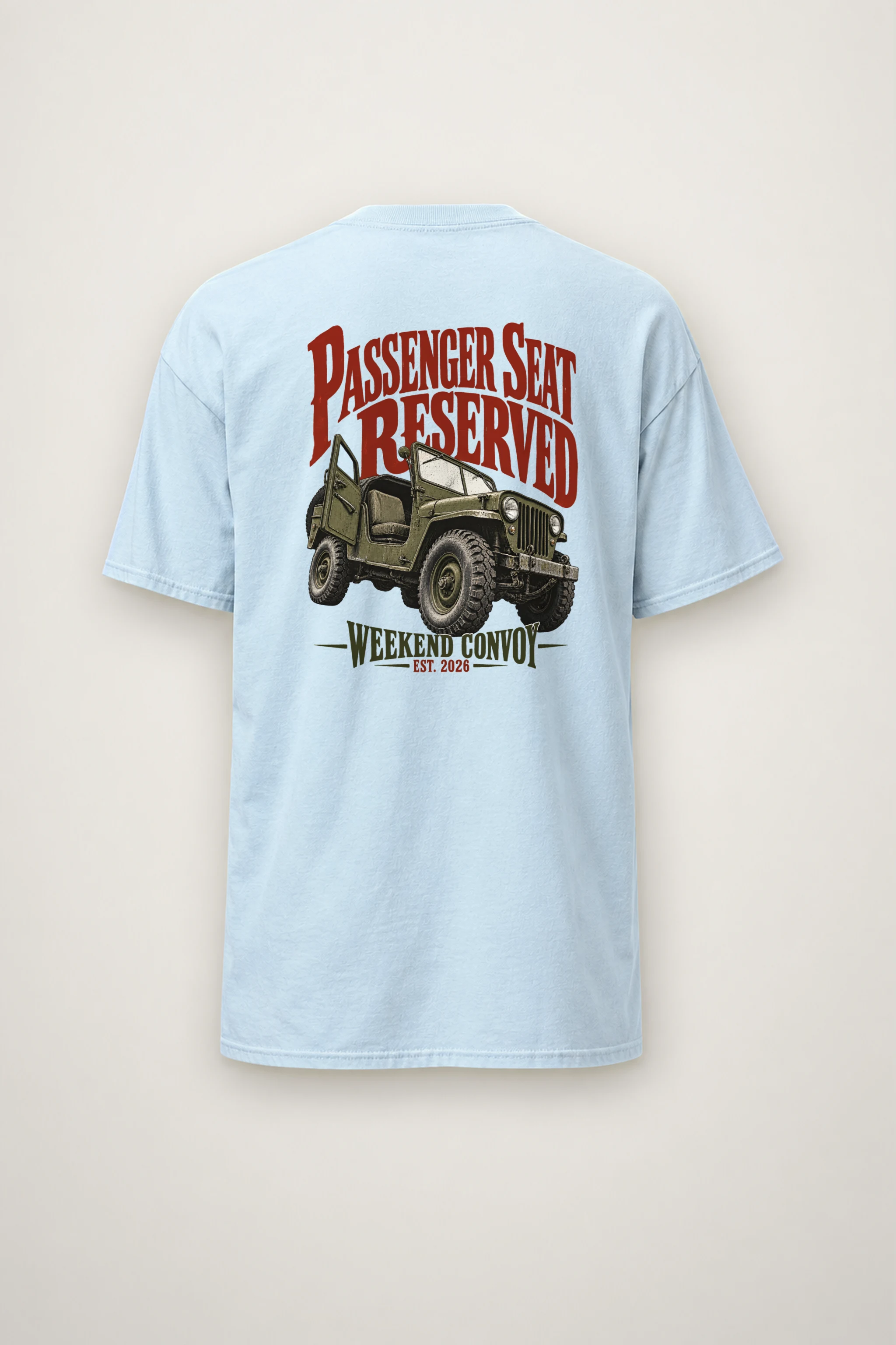 "Passenger Seat Reserved" Heavyweight Unisex Crewneck T-shirt