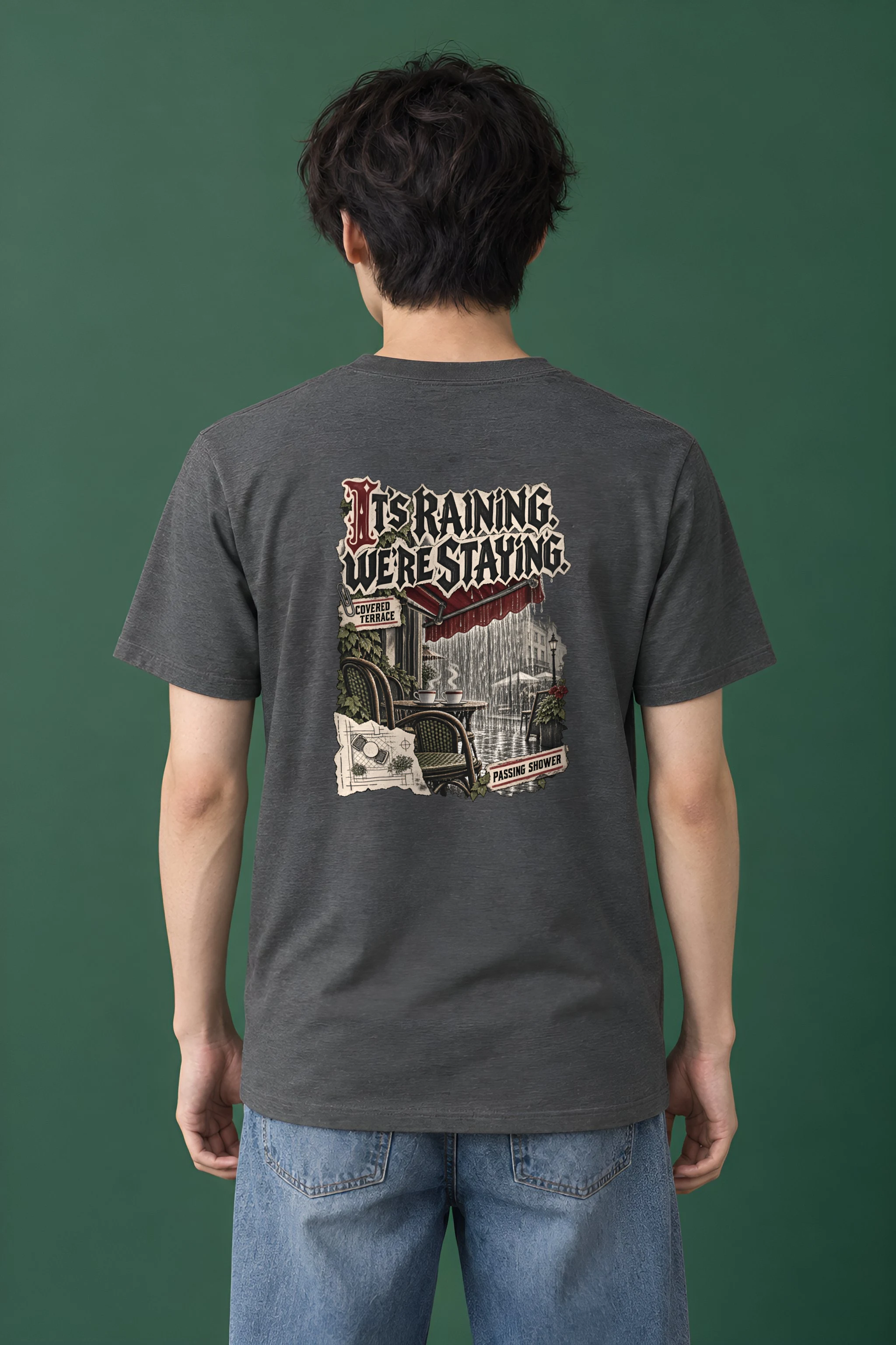 "Passing Shower" Heavyweight Unisex Crewneck T-shirt