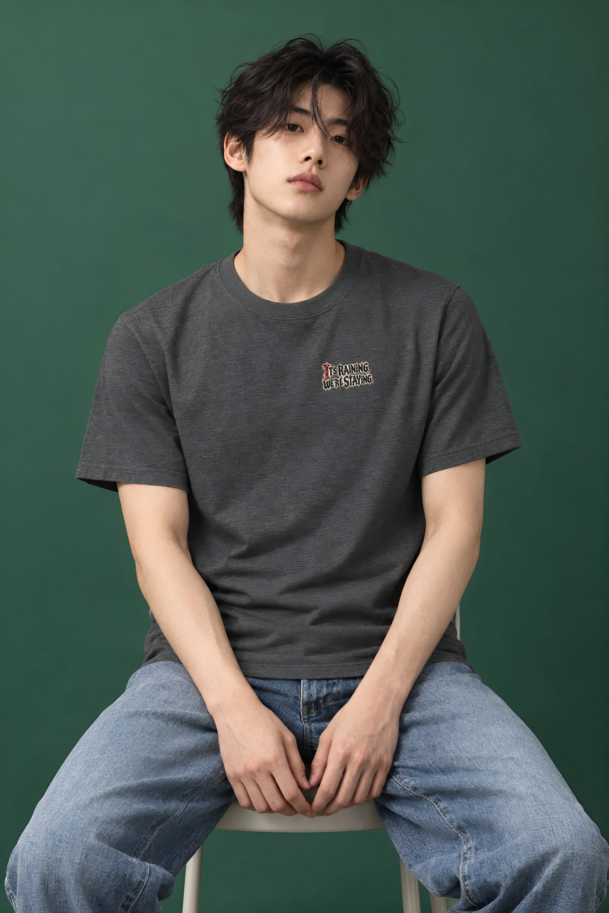 "Passing Shower" Heavyweight Unisex Crewneck T-shirt