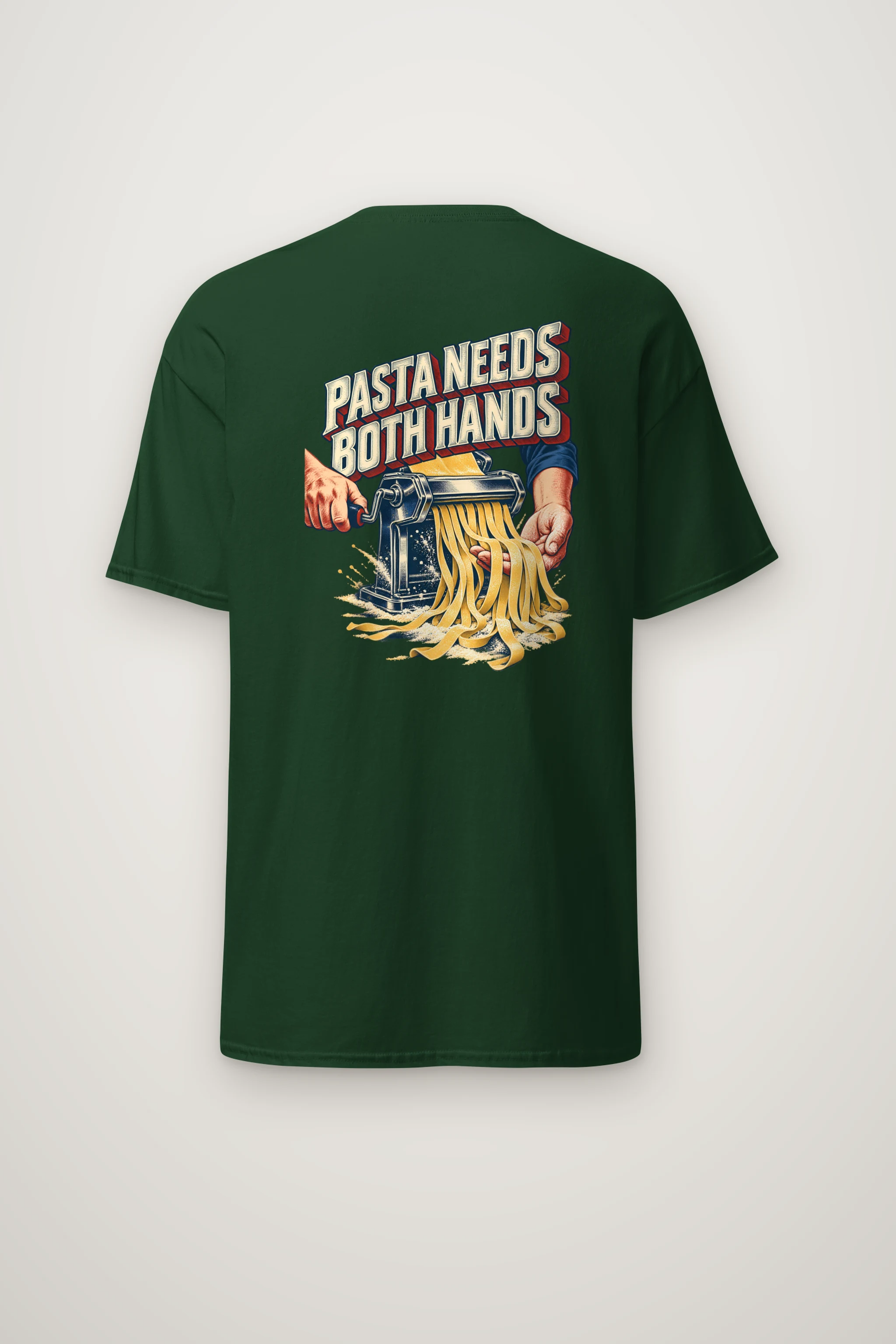 "Pasta Needs Both Hands" Heavyweight Unisex Crewneck T-shirt