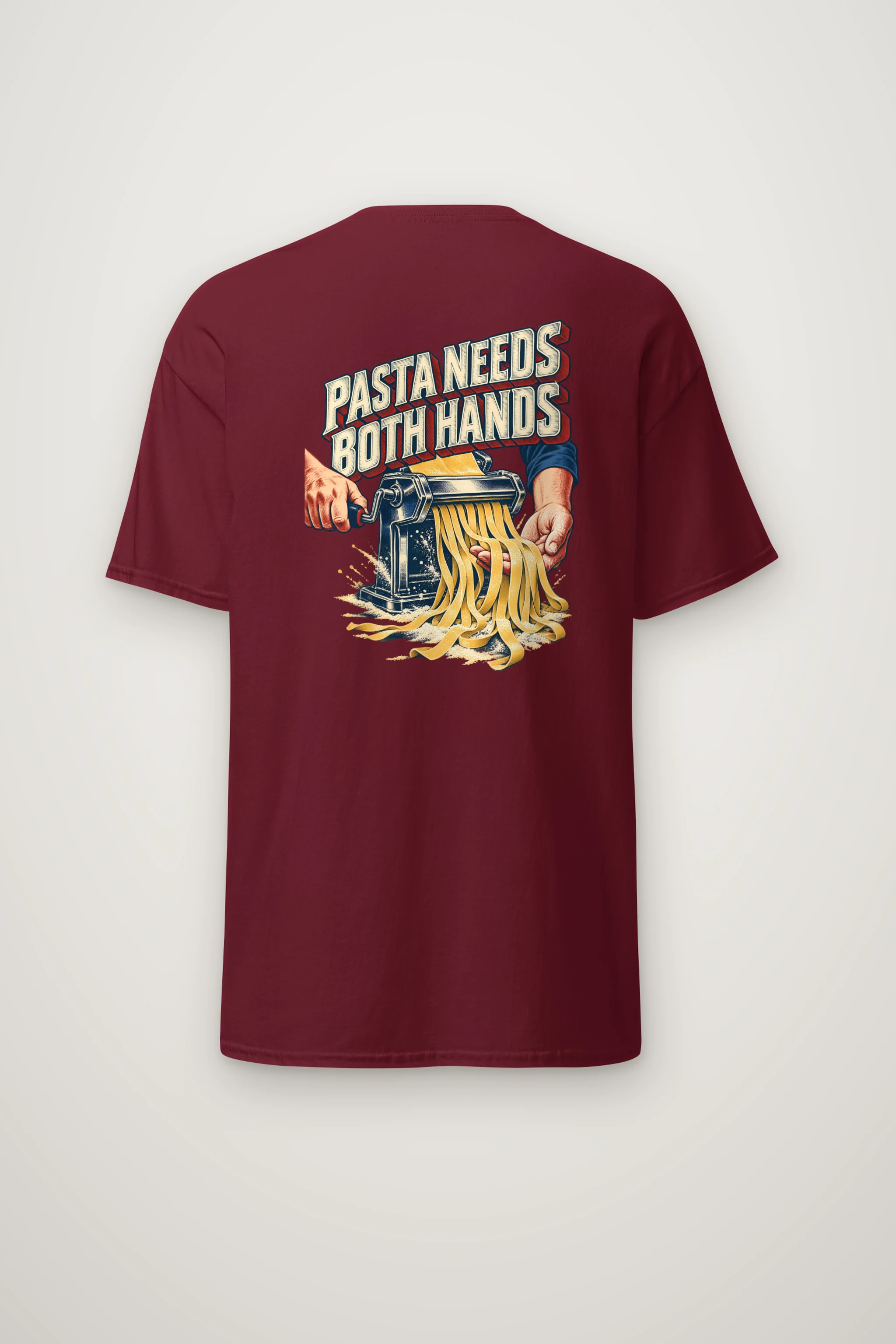 "Pasta Needs Both Hands" Heavyweight Unisex Crewneck T-shirt