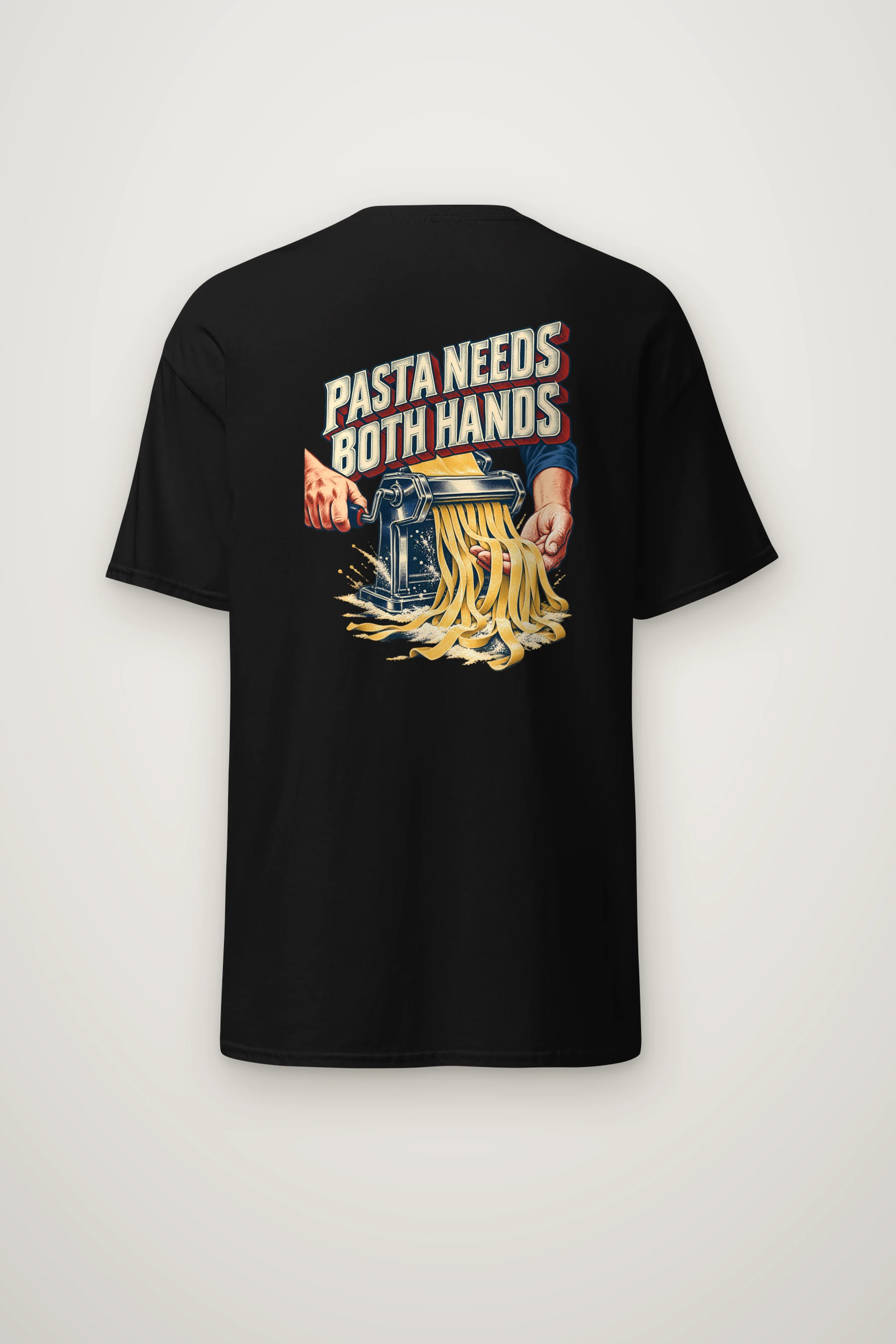 "Pasta Needs Both Hands" Heavyweight Unisex Crewneck T-shirt