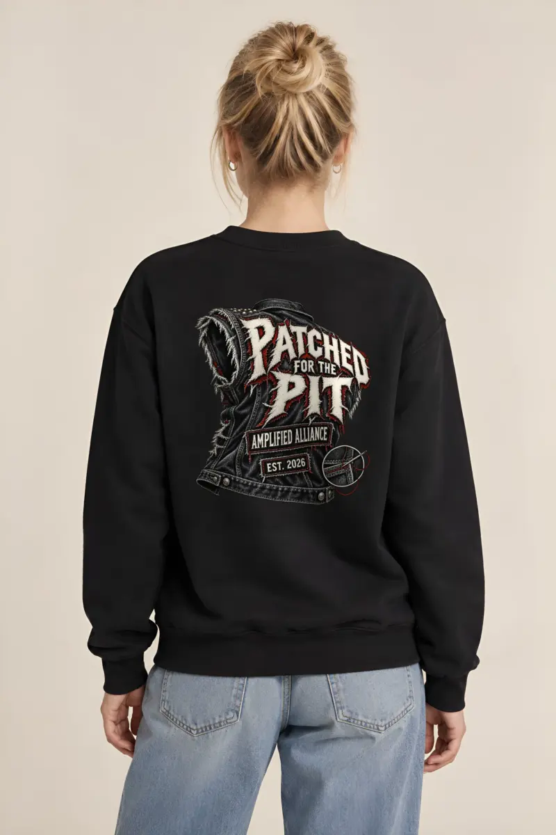 "Patched for the Pit" Heavy Blend Unisex Crewneck Sweatshirt