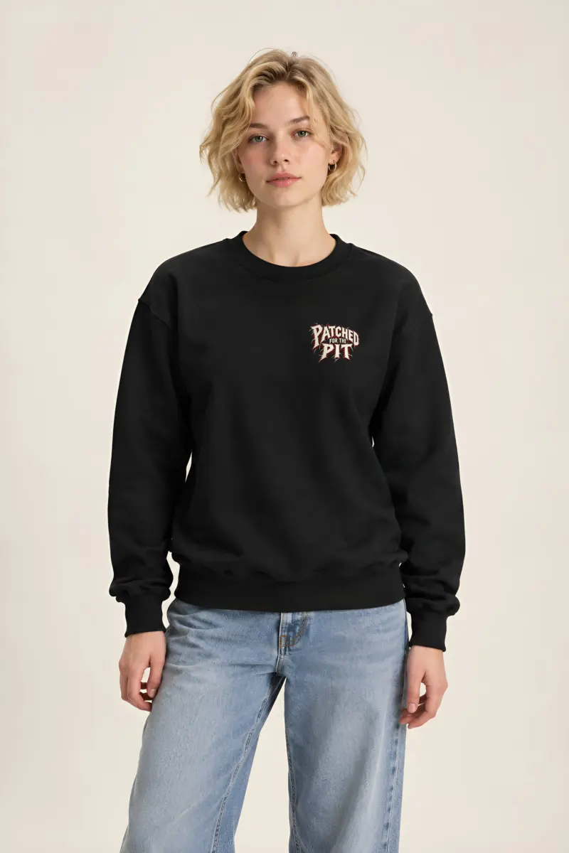 "Patched for the Pit" Heavy Blend Unisex Crewneck Sweatshirt