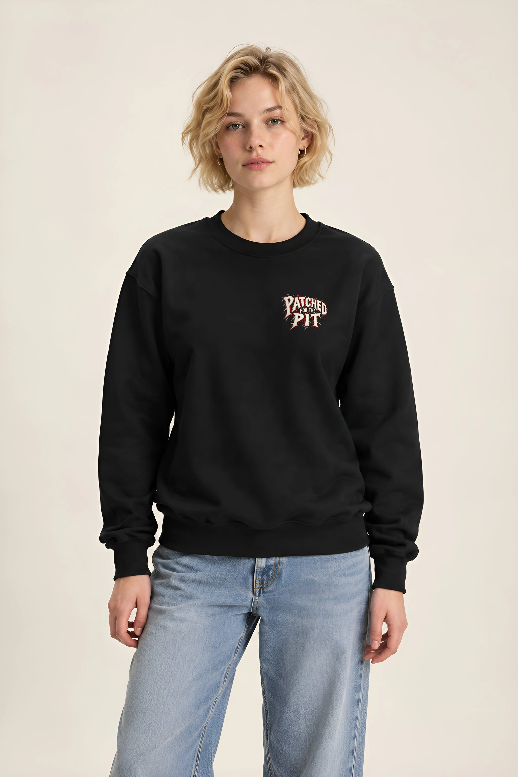 "Patched for the Pit" Heavy Blend Unisex Crewneck Sweatshirt