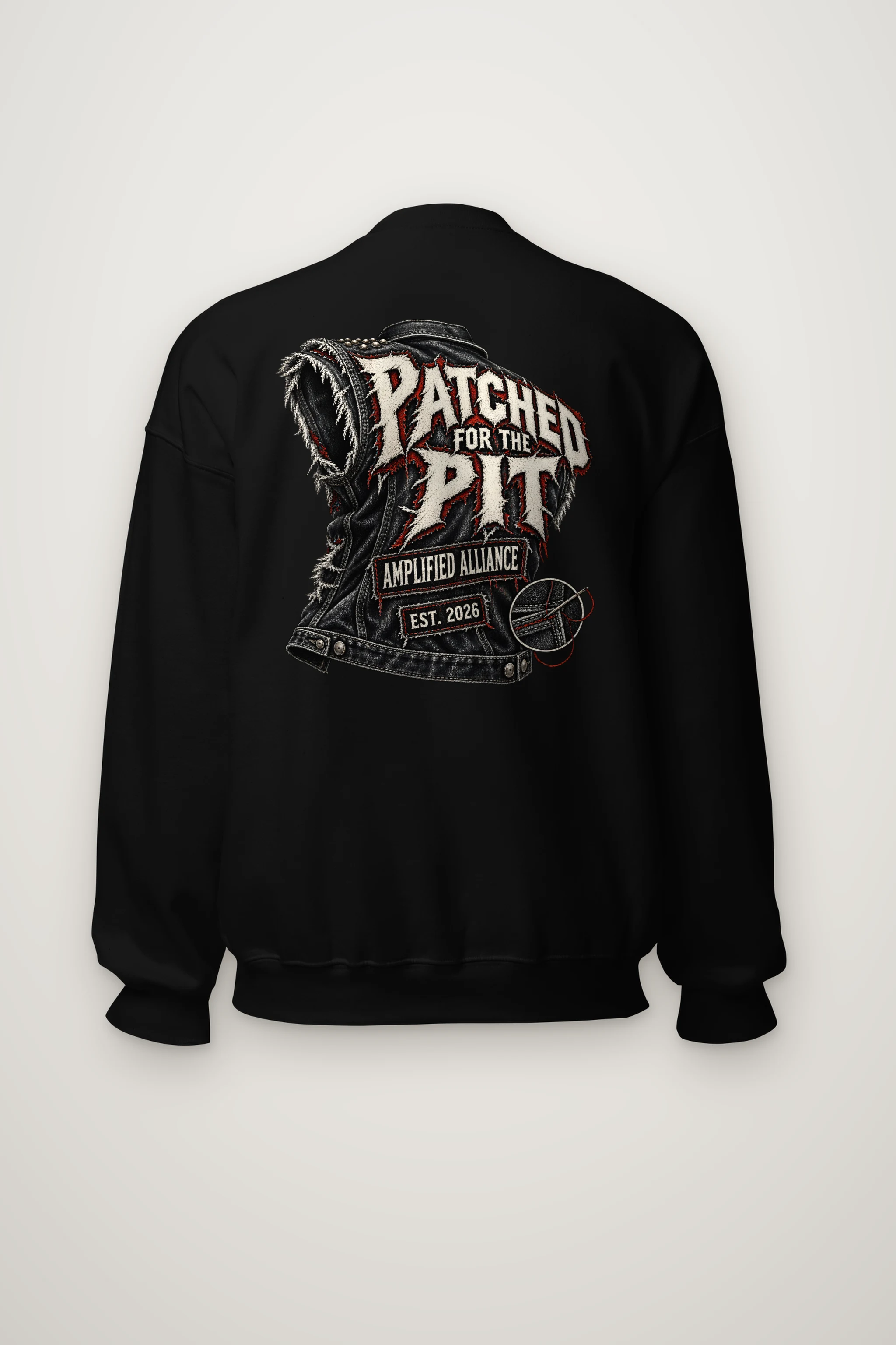 "Patched for the Pit" Heavy Blend Unisex Crewneck Sweatshirt