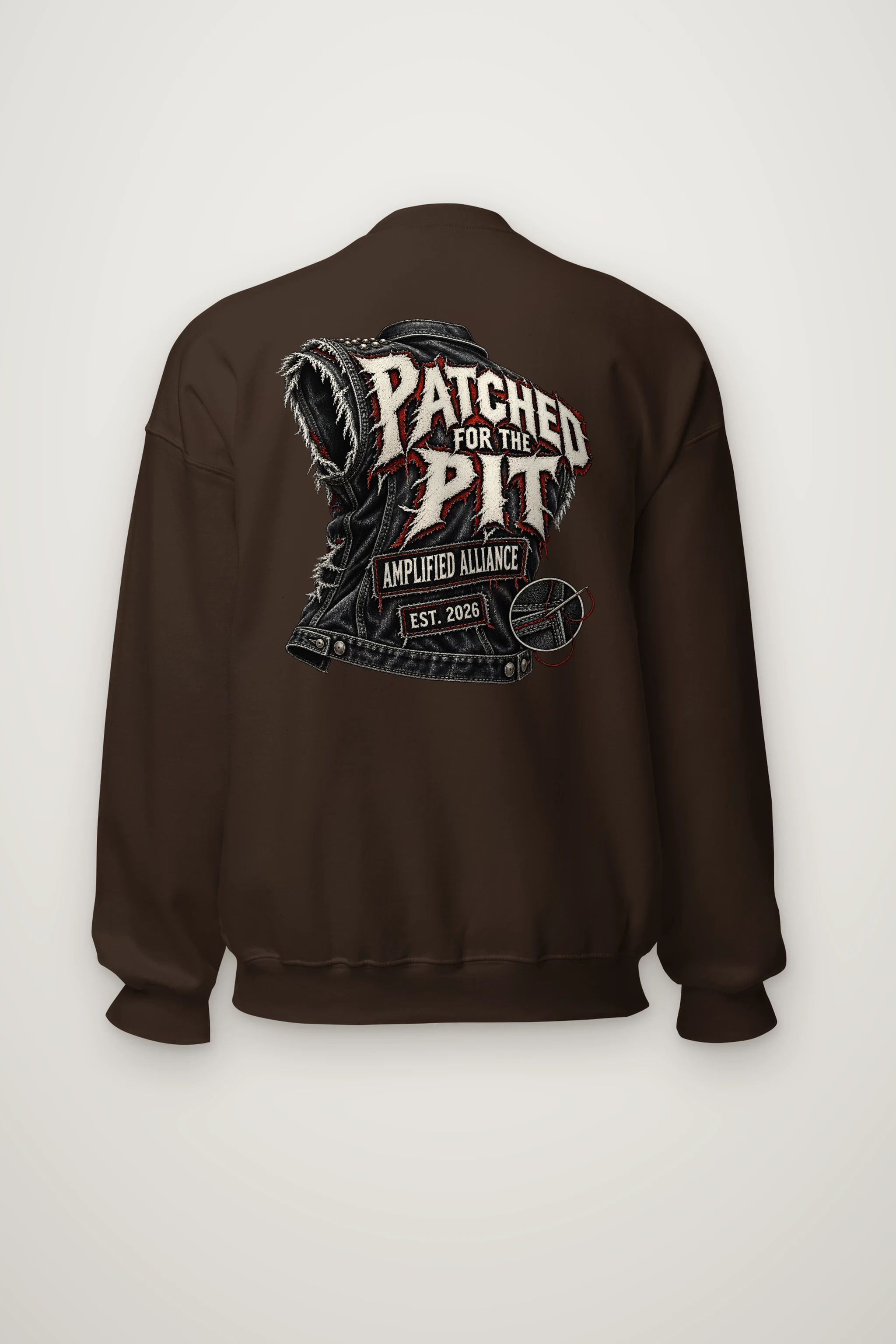"Patched for the Pit" Heavy Blend Unisex Crewneck Sweatshirt