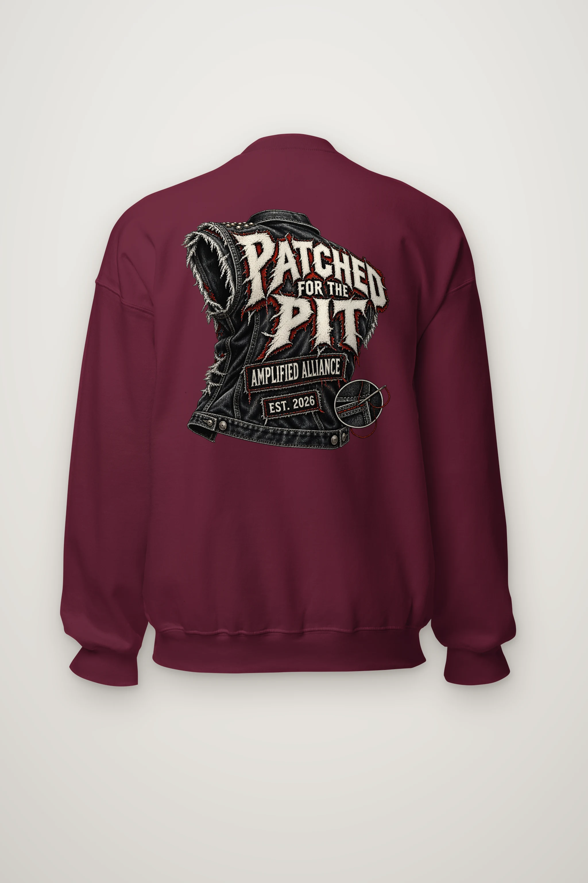 "Patched for the Pit" Heavy Blend Unisex Crewneck Sweatshirt