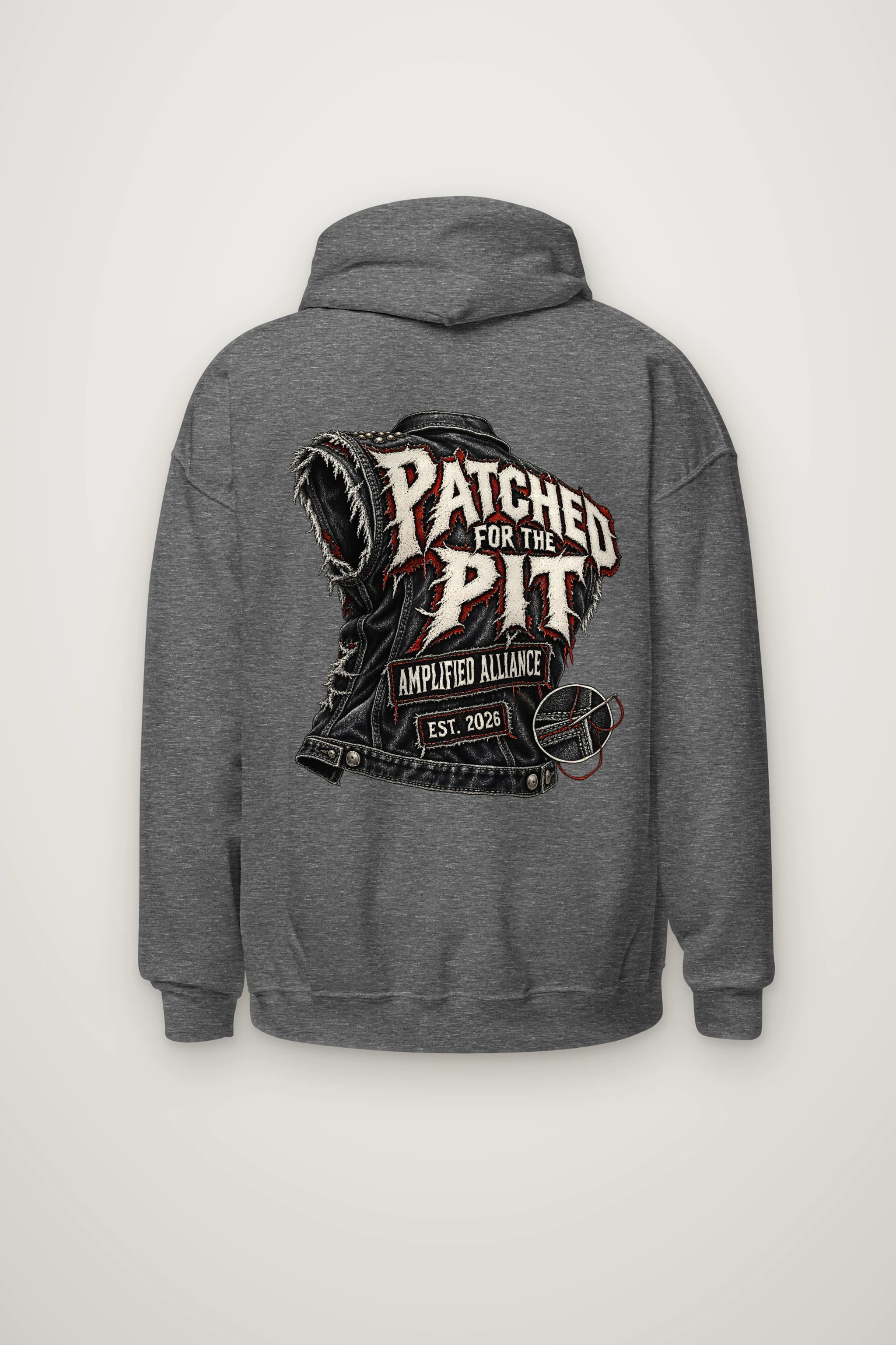 "Patched for the Pit" Heavy Blend Unisex Pullover Hoodie
