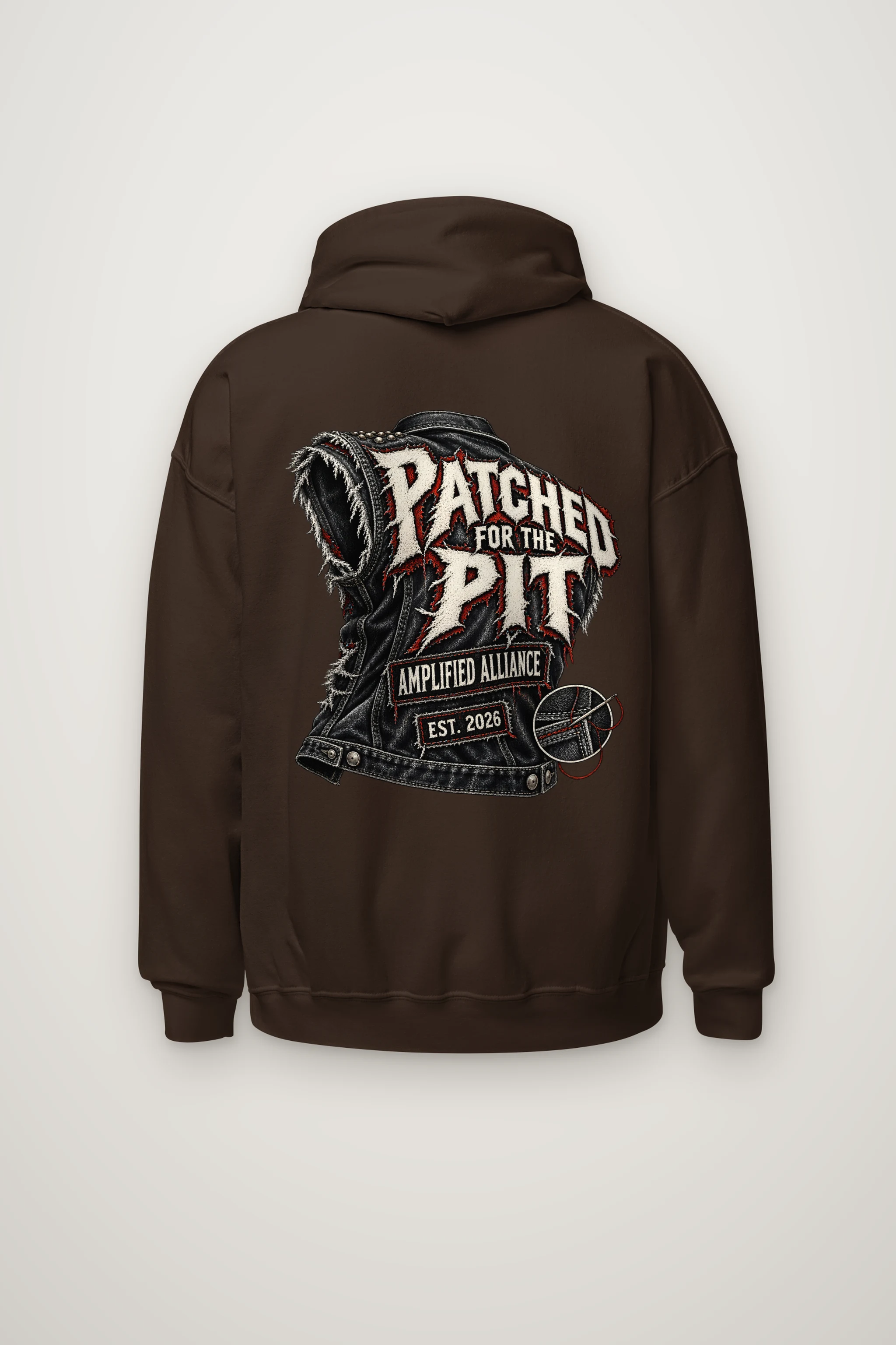 "Patched for the Pit" Heavy Blend Unisex Pullover Hoodie