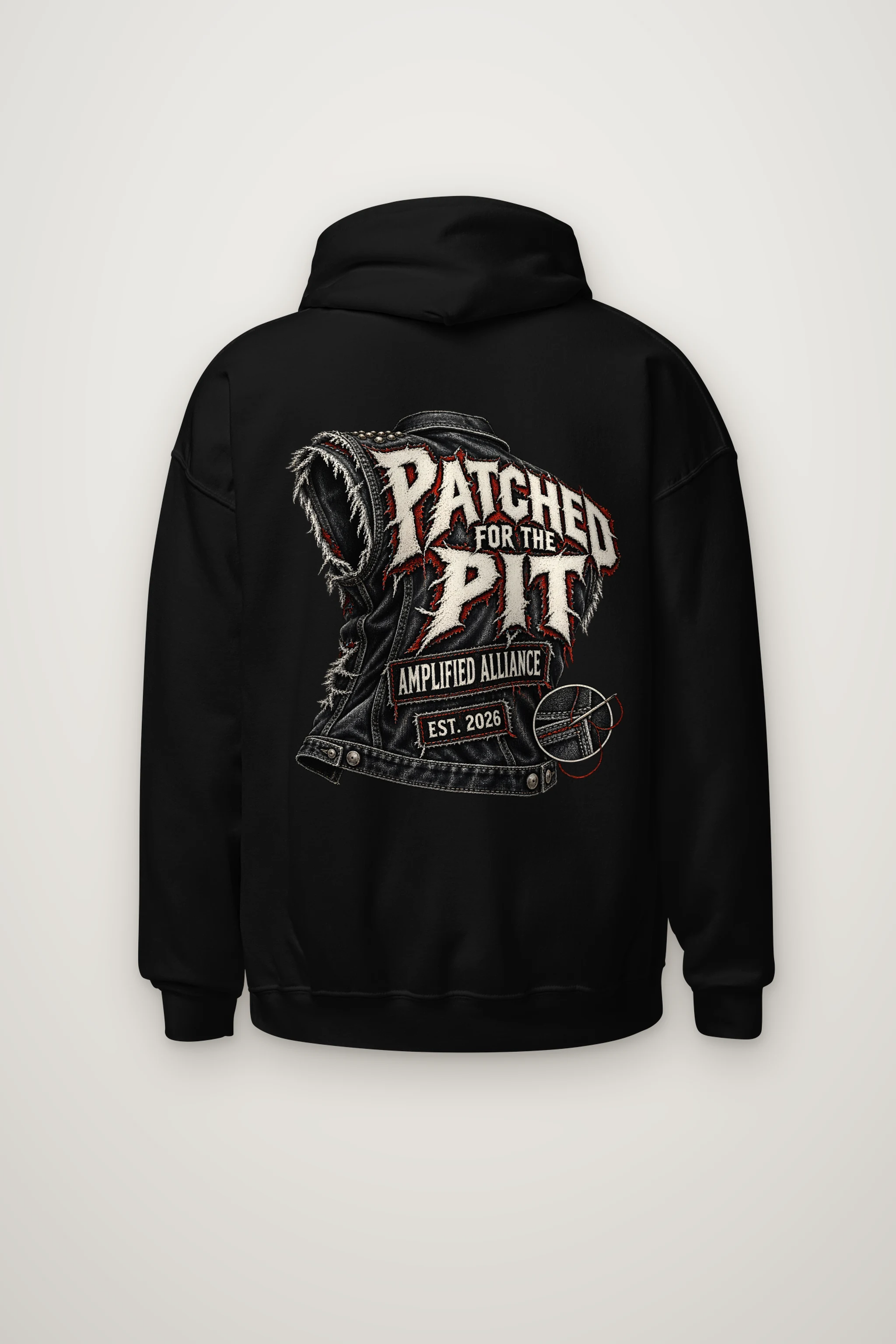 "Patched for the Pit" Heavy Blend Unisex Pullover Hoodie