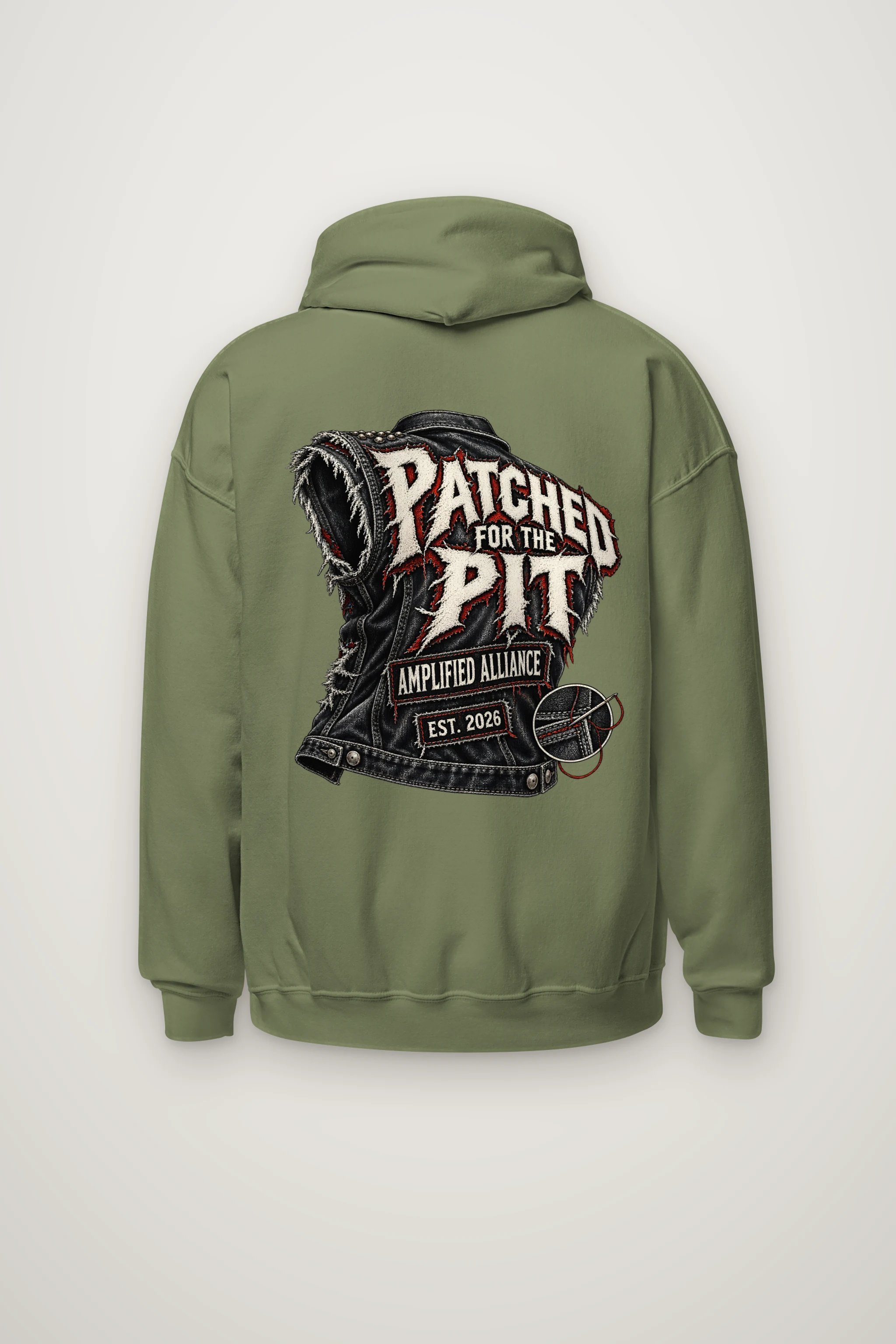 "Patched for the Pit" Heavy Blend Unisex Pullover Hoodie