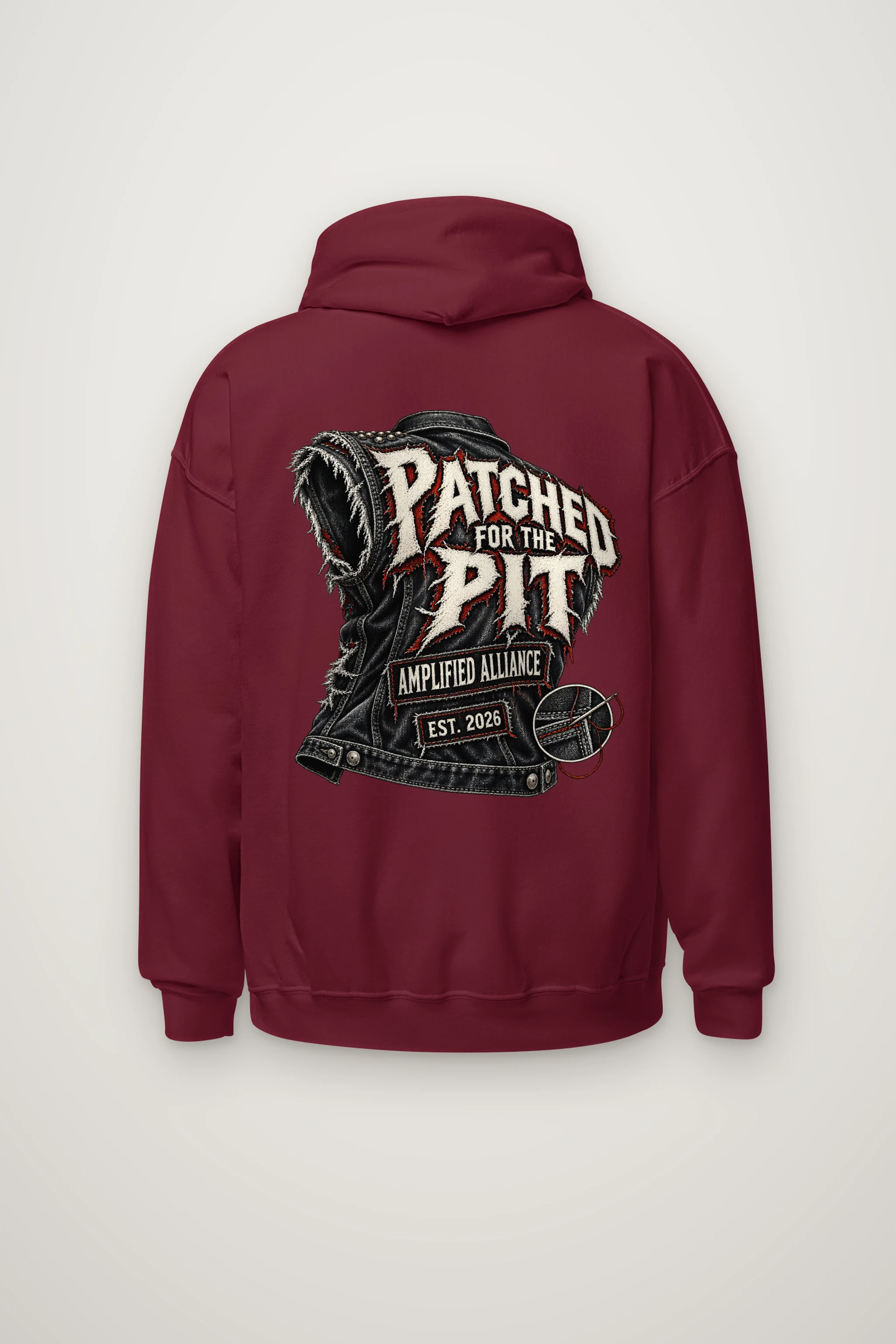 "Patched for the Pit" Heavy Blend Unisex Pullover Hoodie