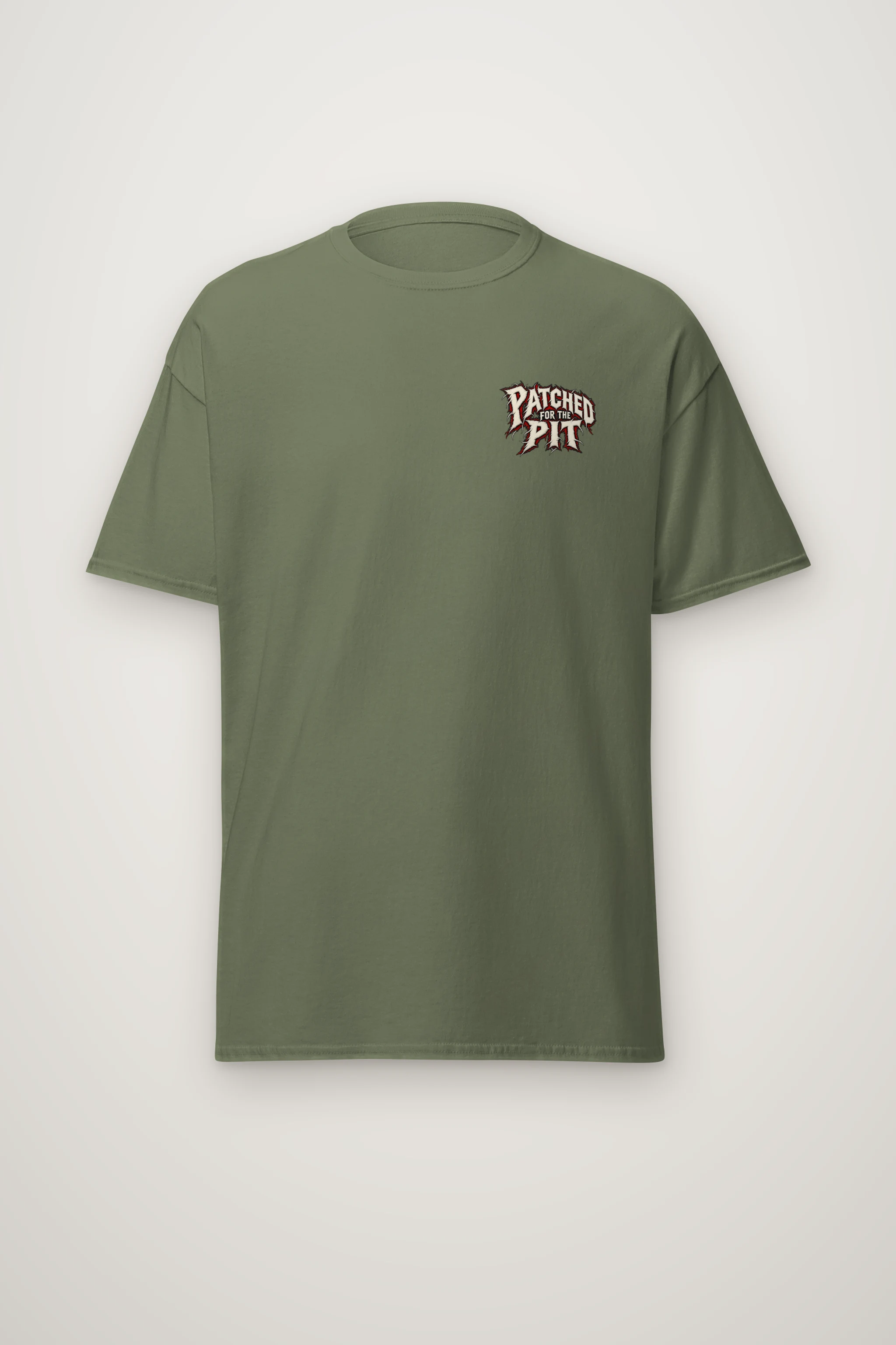 "Patched for the Pit" Heavyweight Unisex Crewneck T-shirt