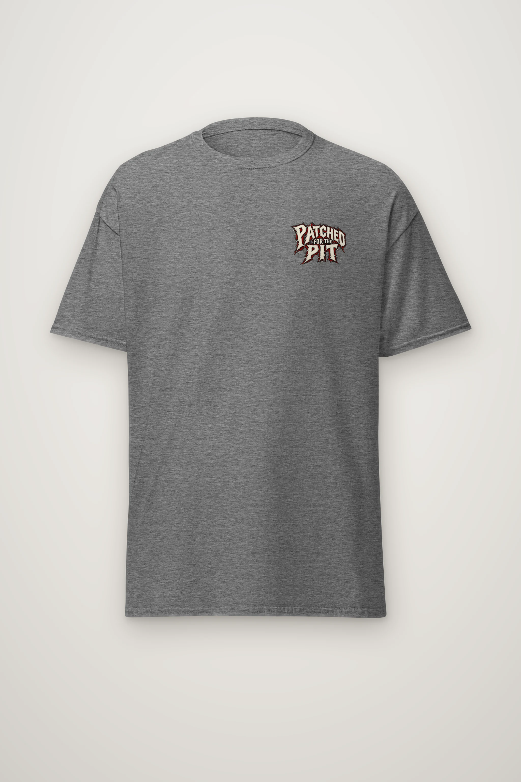 "Patched for the Pit" Heavyweight Unisex Crewneck T-shirt