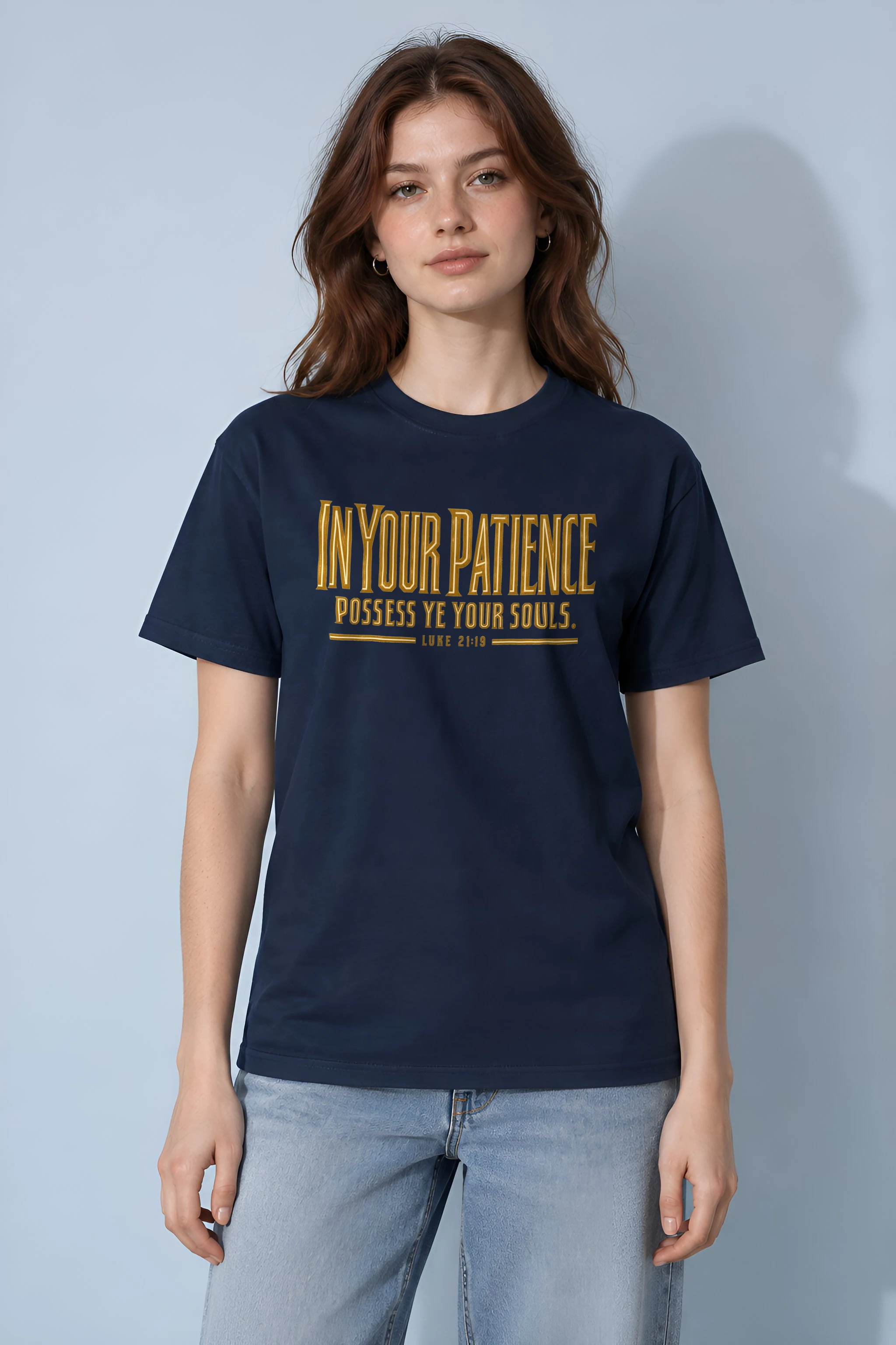 "Patience and Soul Verse" Heavyweight Unisex Crewneck T-shirt