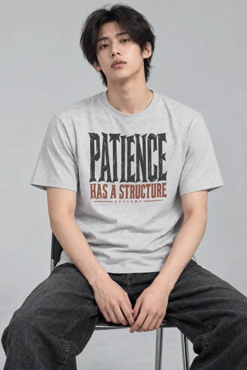 "Patience Has a Structure" Heavyweight Unisex Crewneck T-shirt