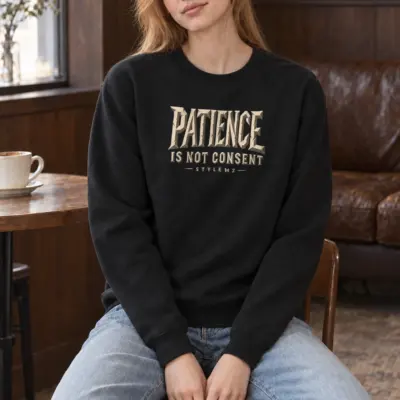"Patience Is Not Consent" Heavy Blend Unisex Crewneck Sweatshirt