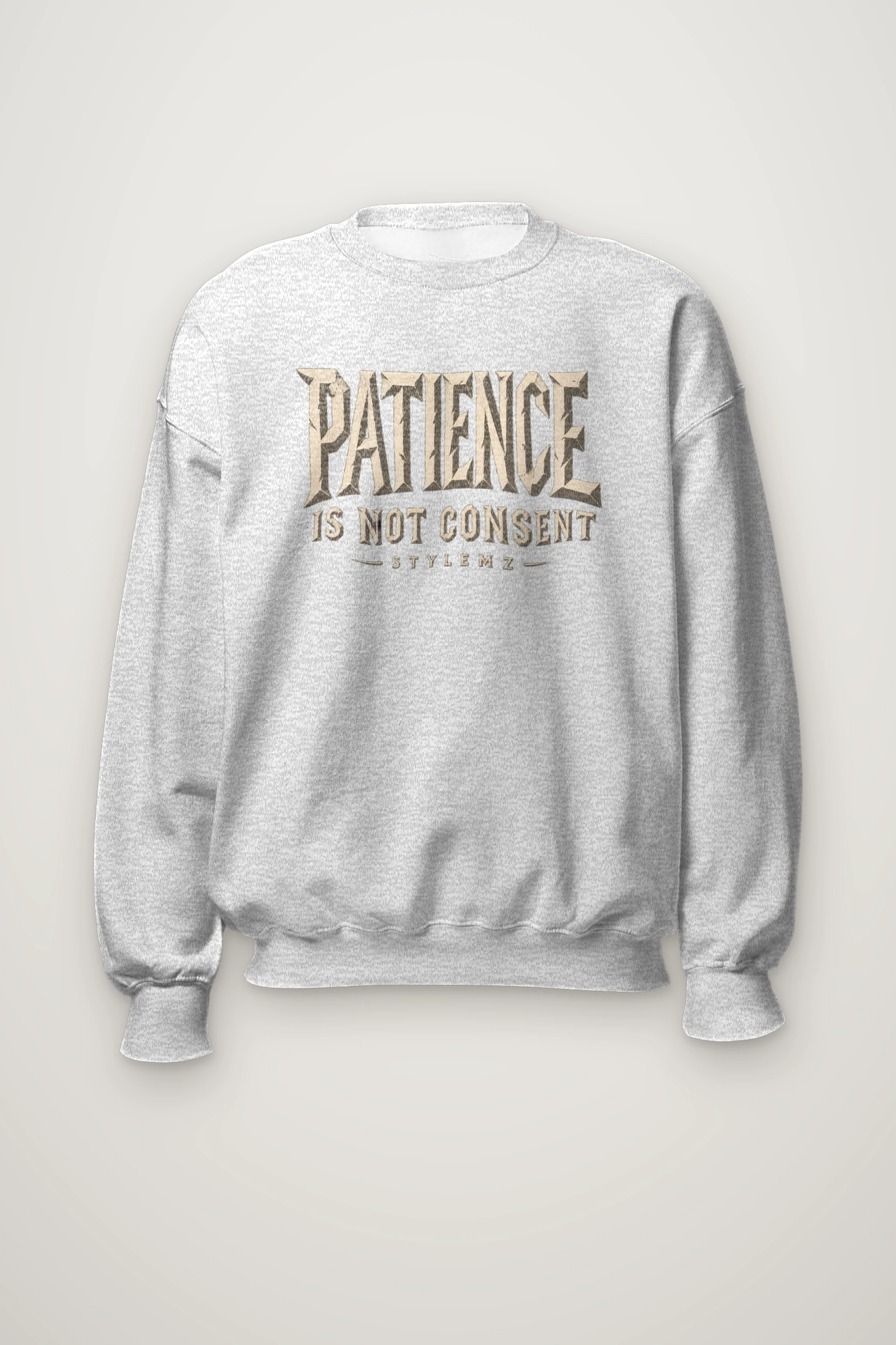"Patience Is Not Consent" Heavy Blend Unisex Crewneck Sweatshirt