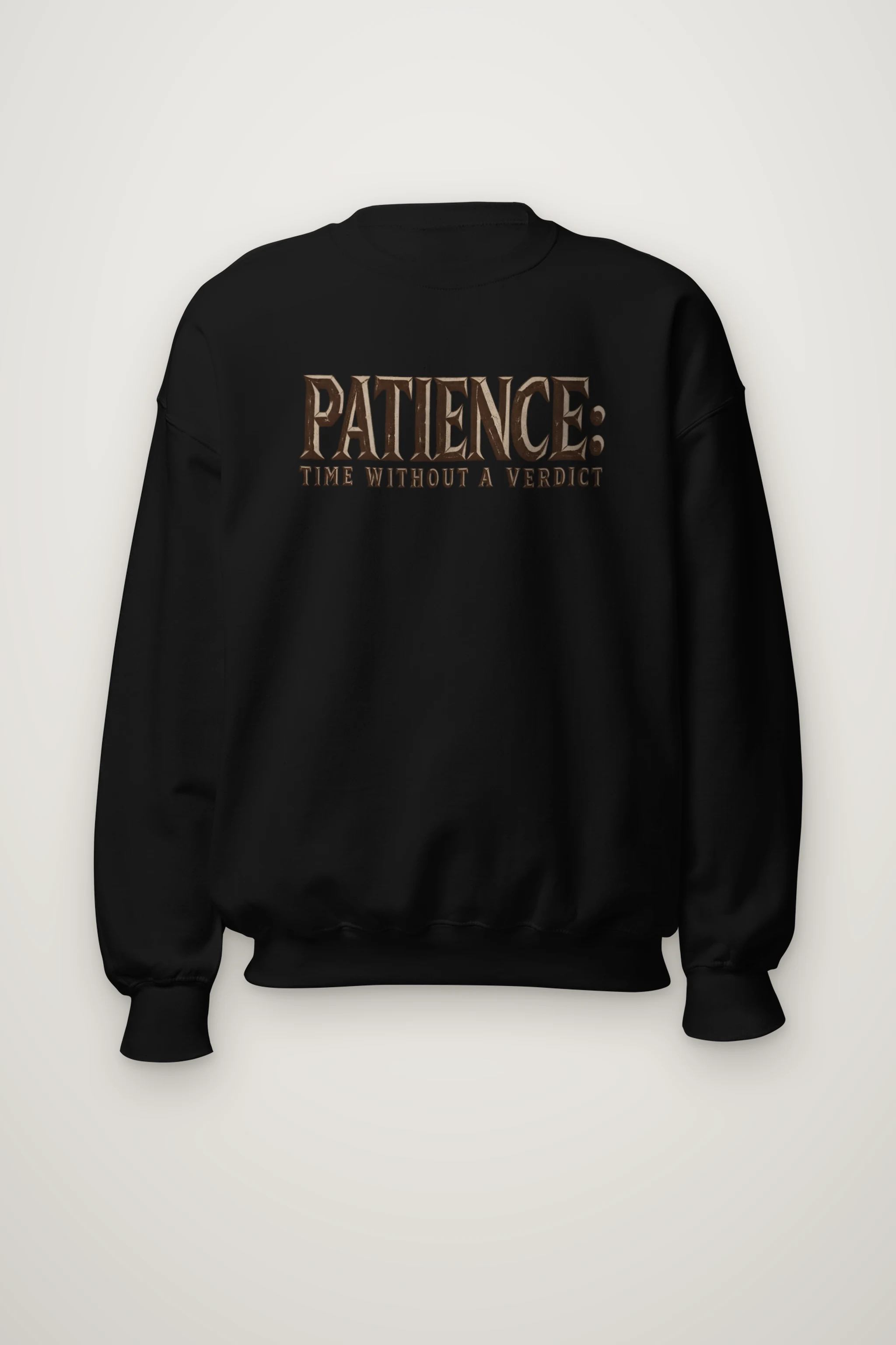 "Patience: Time Without A Verdict" Heavy Blend Unisex Crewneck Sweatshirt