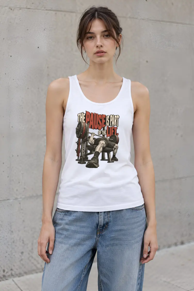 “Paused Bench Press Lifter” Unisex Jersey Tank