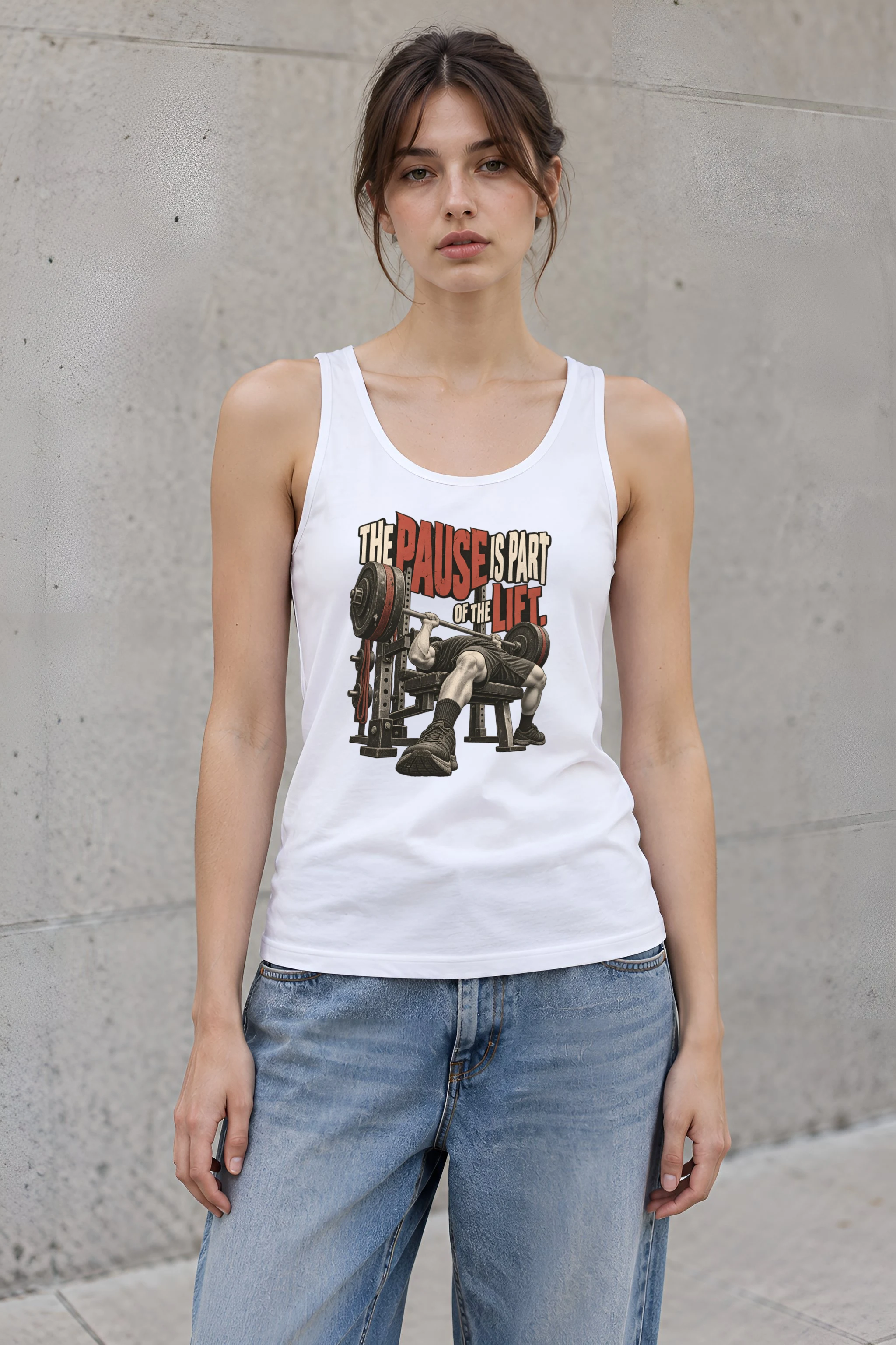 "Paused Bench Press Lifter" Unisex Jersey Tank