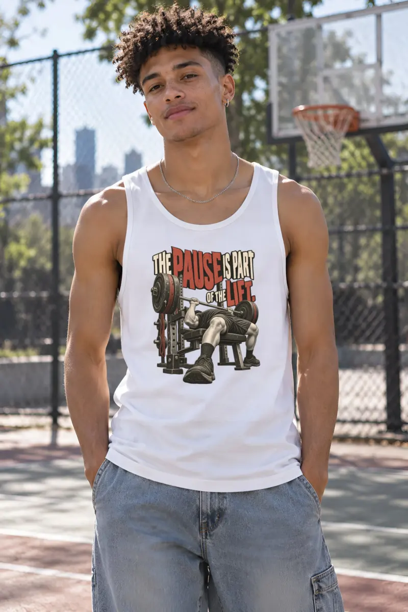"Paused Bench Press Lifter" Unisex Jersey Tank