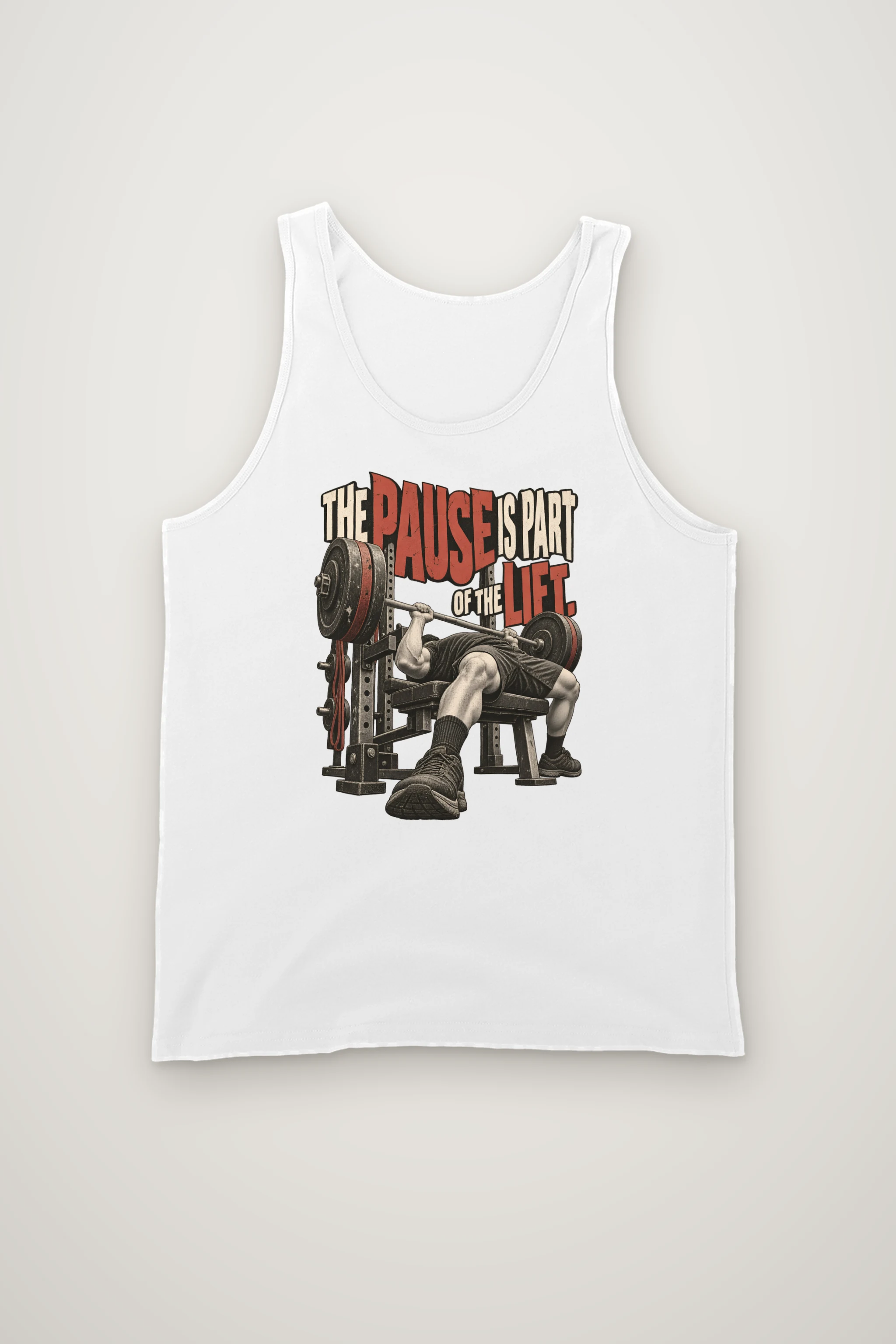 "Paused Bench Press Lifter" Unisex Jersey Tank