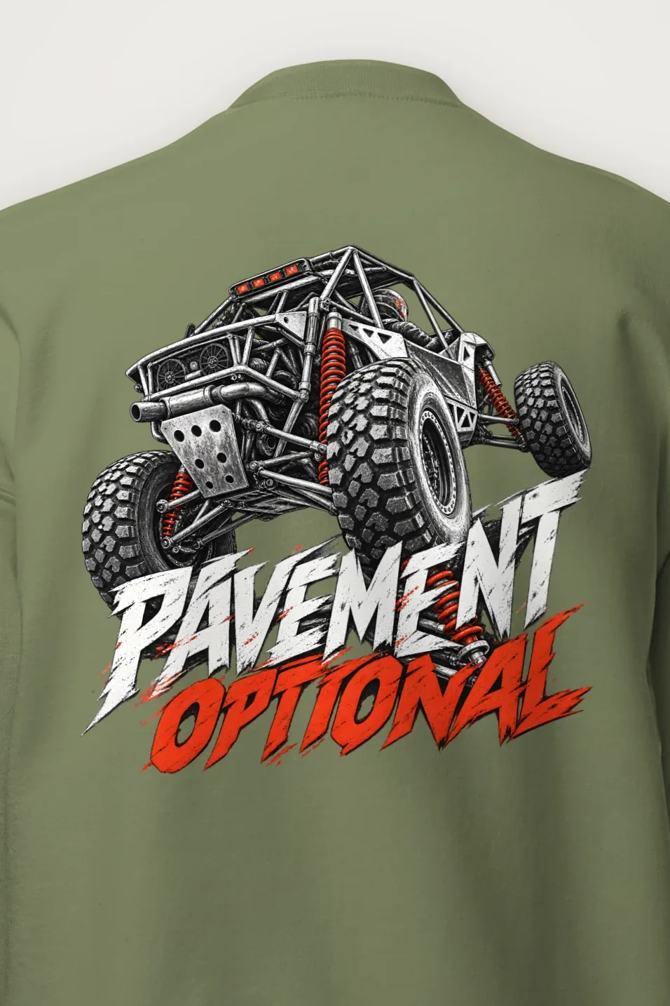 "Pavement Optional" Heavy Blend Unisex Crewneck Sweatshirt - the graphic up close