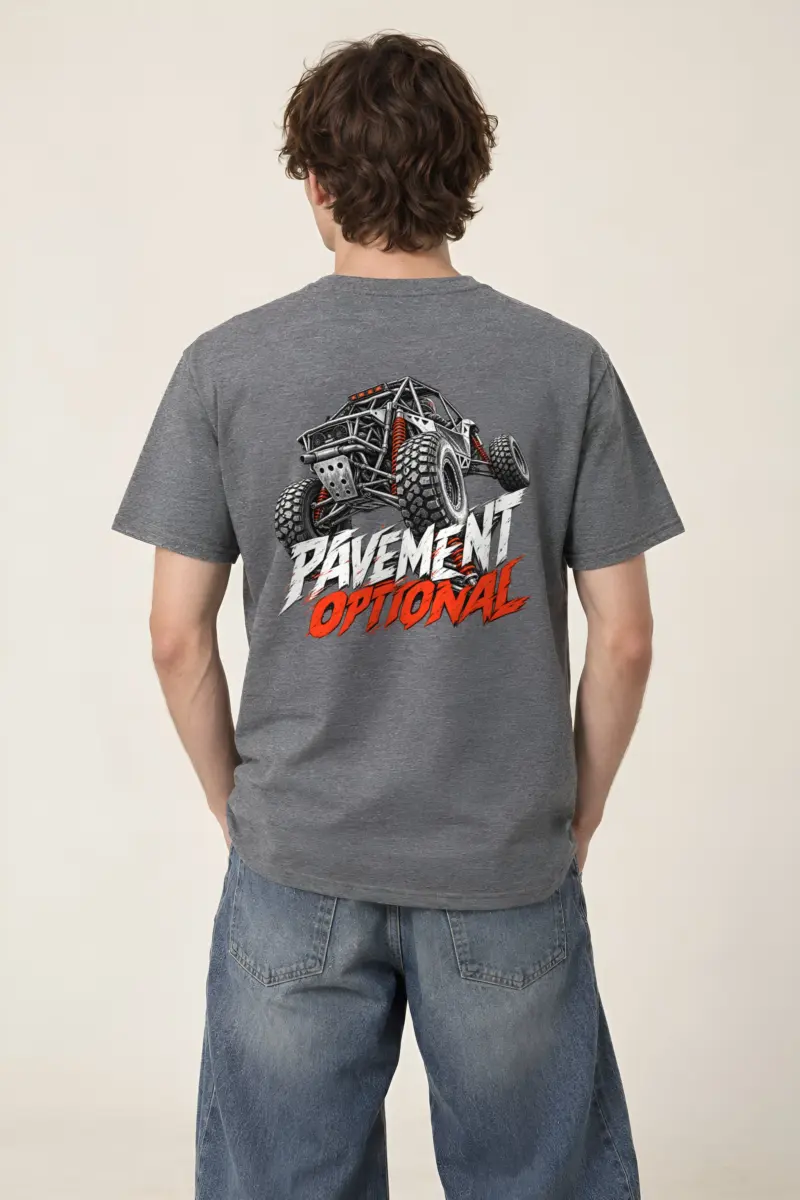 “Pavement Optional” Heavyweight Unisex Crewneck T-shirt