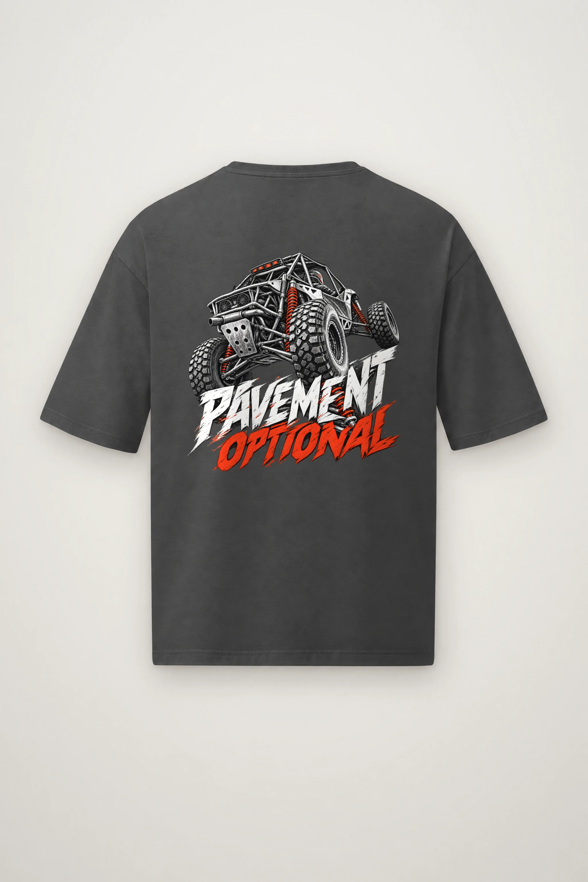 "Pavement Optional" Men's Oversized Heavyweight Crewneck T-Shirt