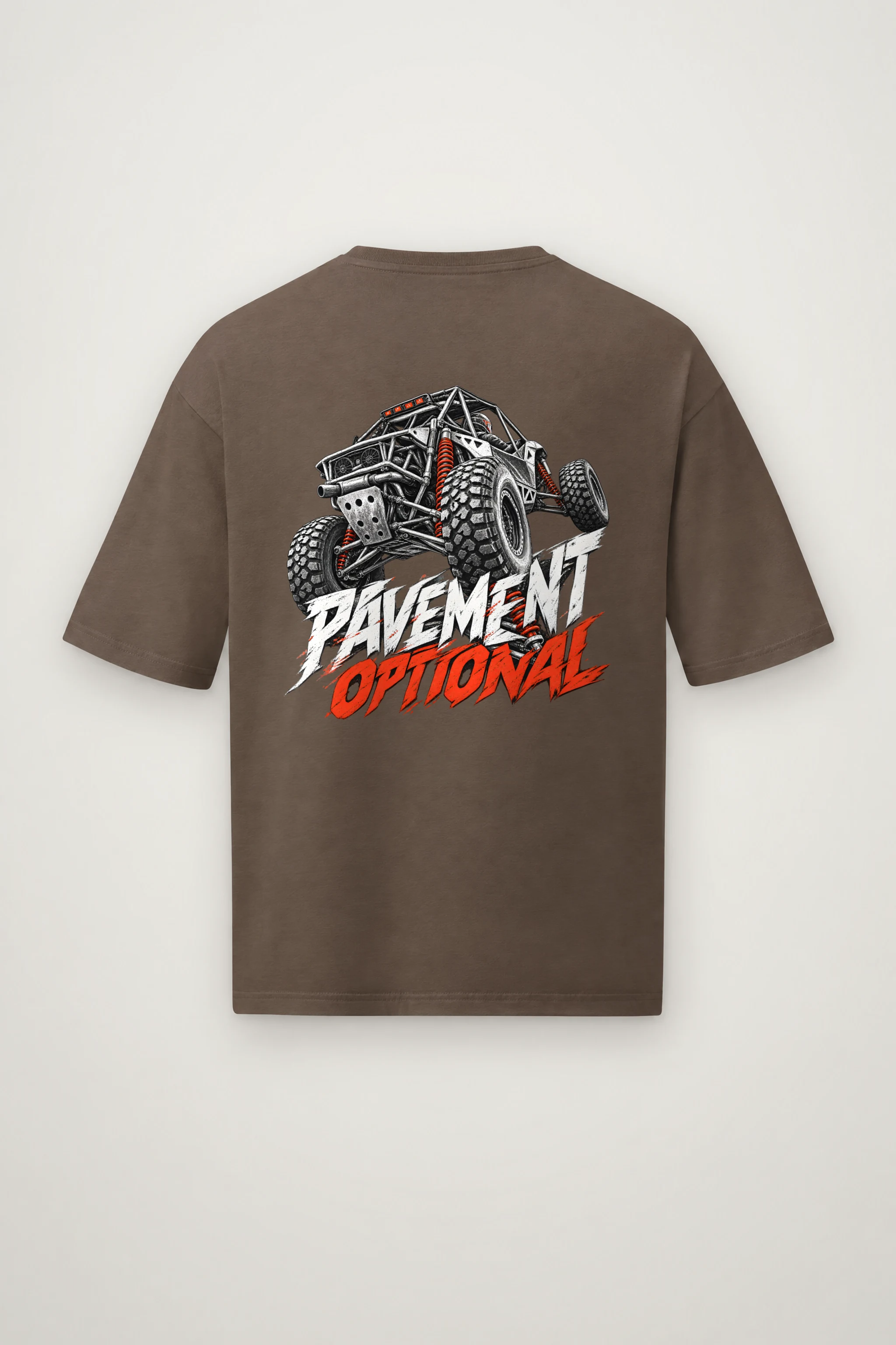 "Pavement Optional" Men's Oversized Heavyweight Crewneck T-Shirt