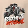 "Pavement Optional" Men's Oversized Heavyweight Crewneck T-Shirt
