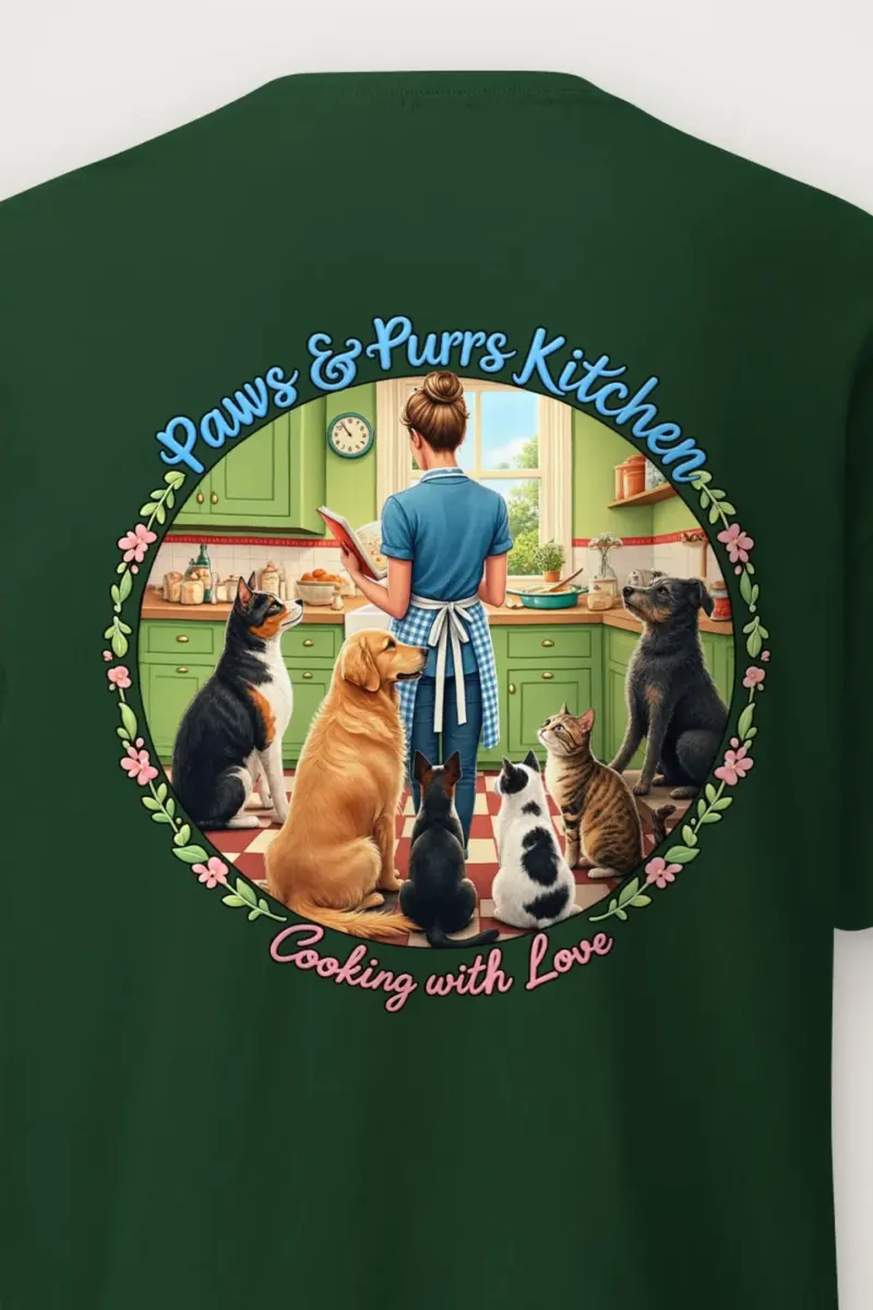 "Paws & Purrs Kitchen" Heavyweight Unisex Crewneck T-shirt