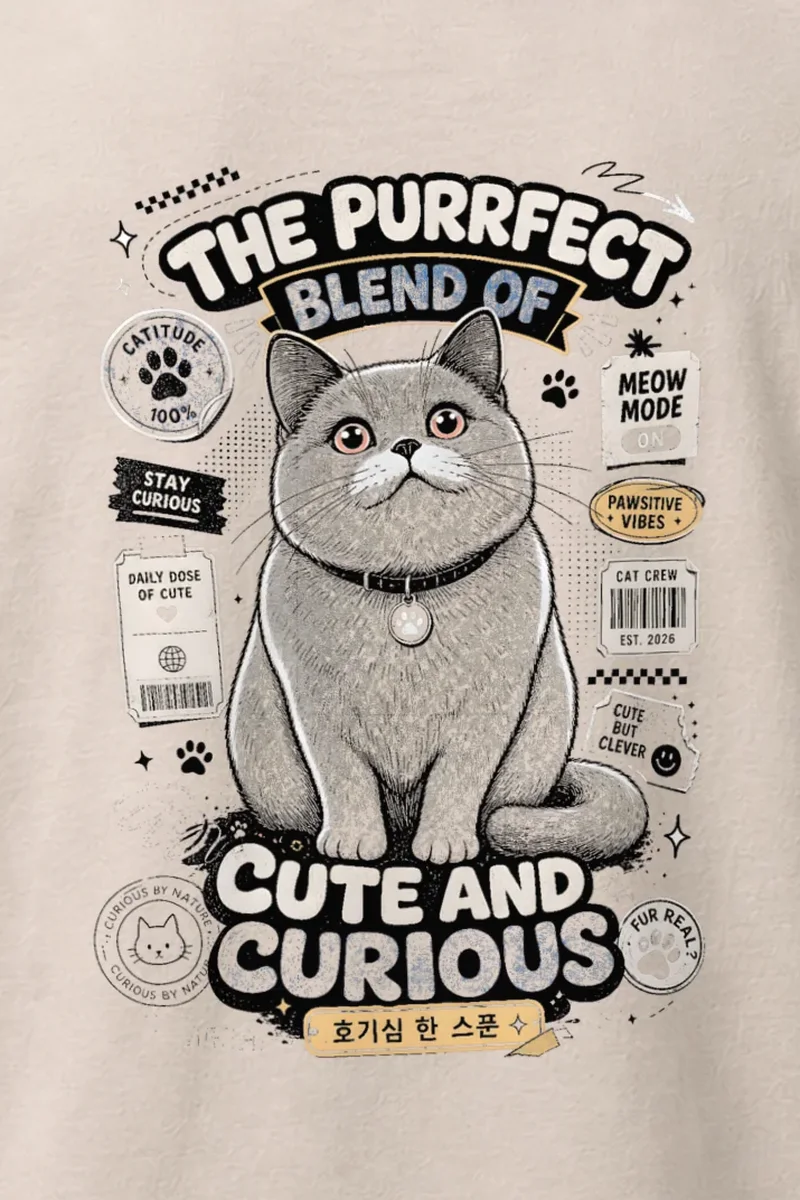 "Pawsitive Vibes" Heavyweight Unisex Crewneck T-shirt