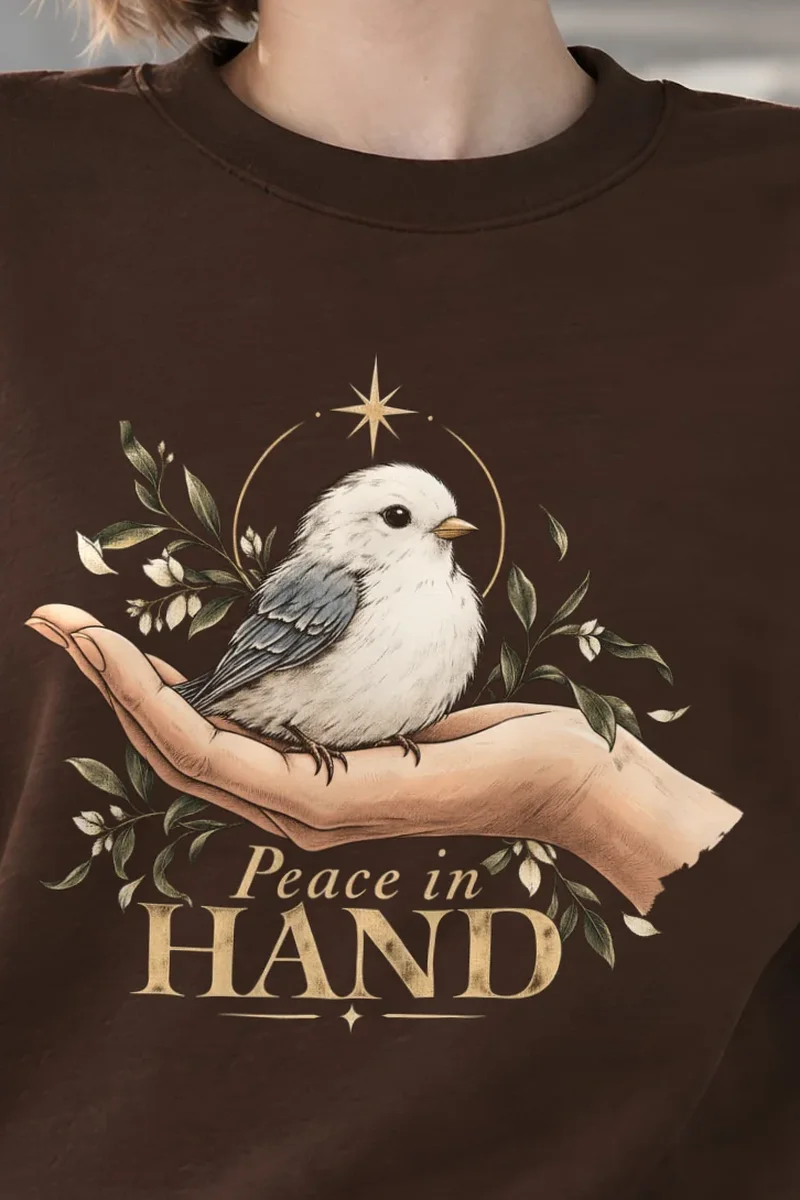 "Peace in Hand" Heavy Blend Unisex Crewneck Sweatshirt