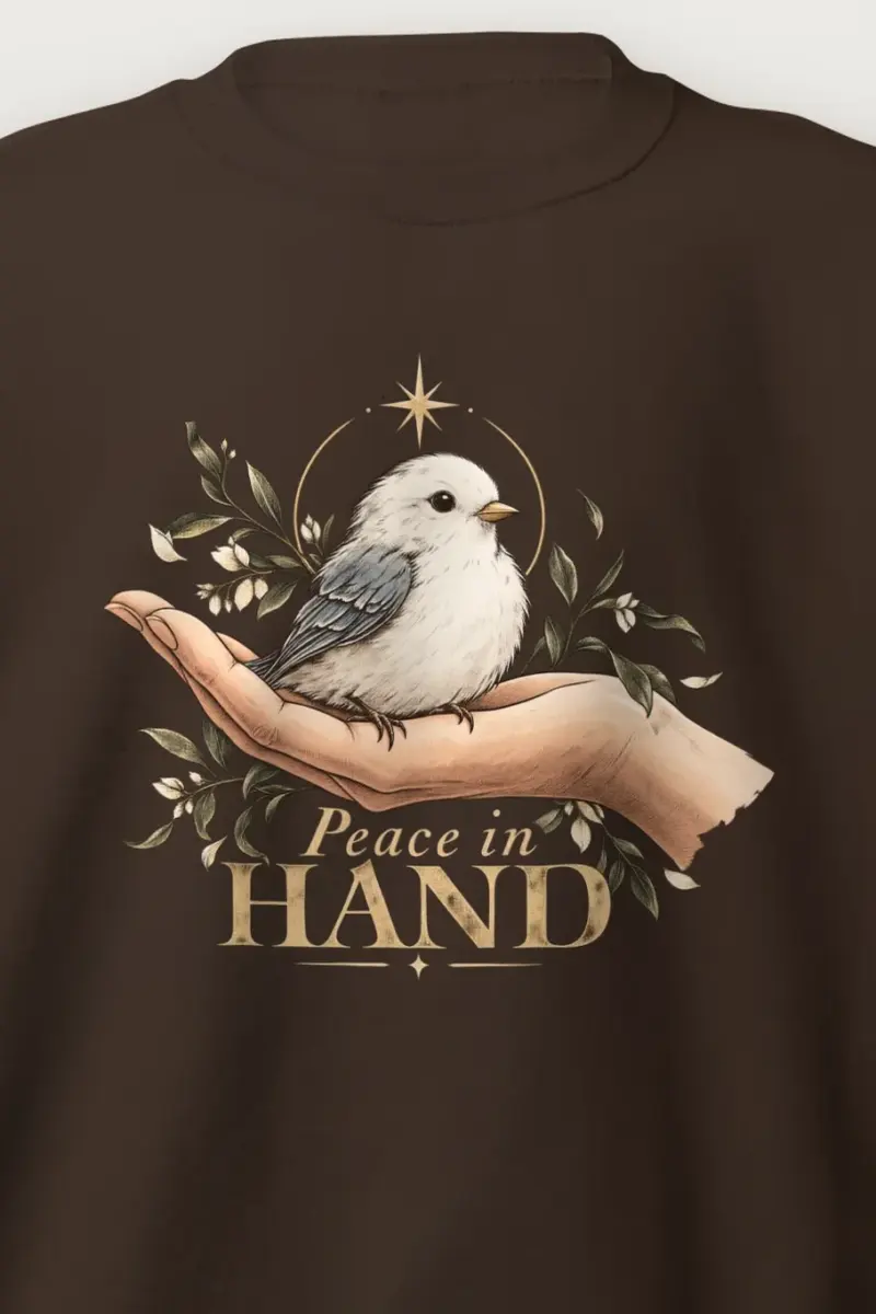 "Peace in Hand" Heavy Blend Unisex Crewneck Sweatshirt