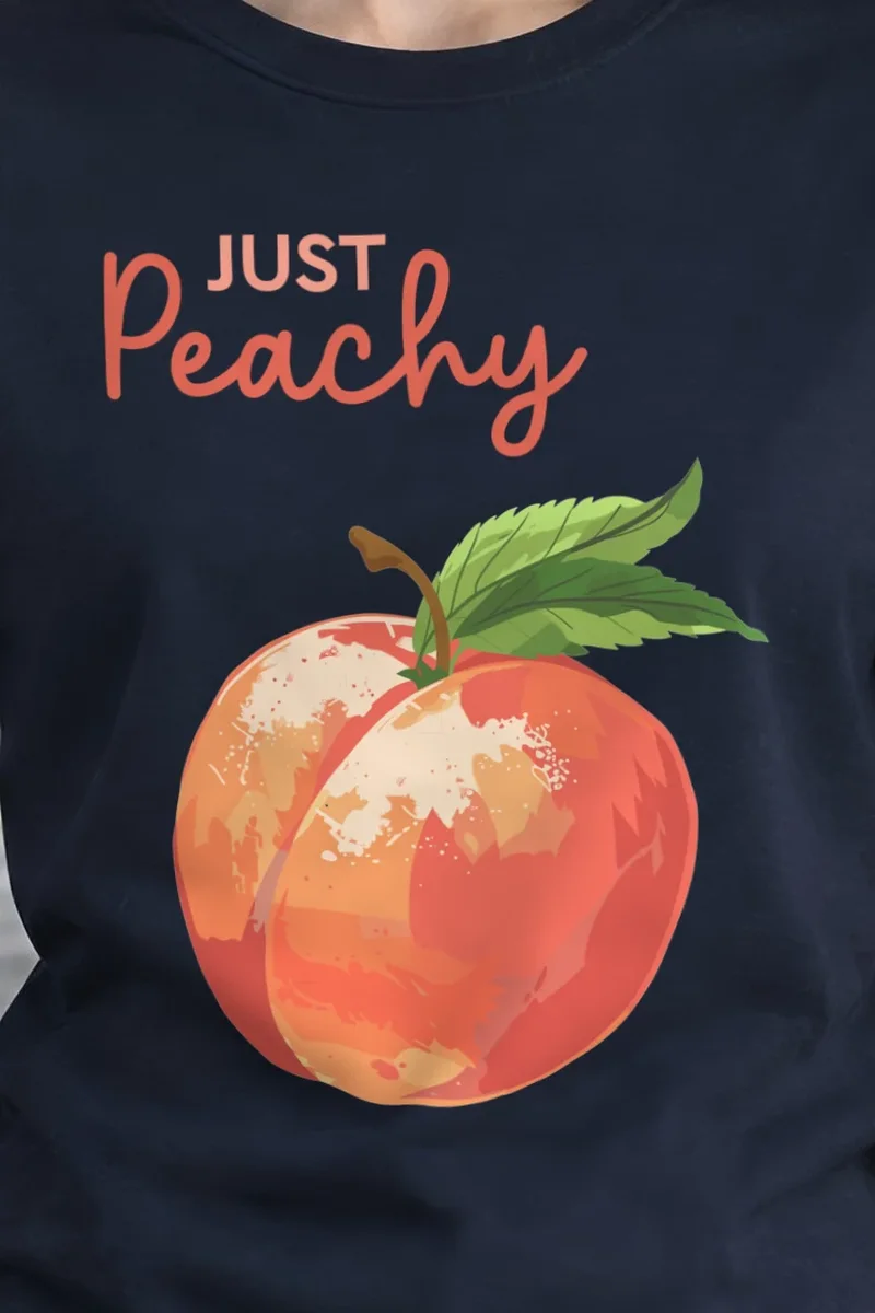 "Peach Bloom" Heavyweight Unisex Crewneck T-shirt