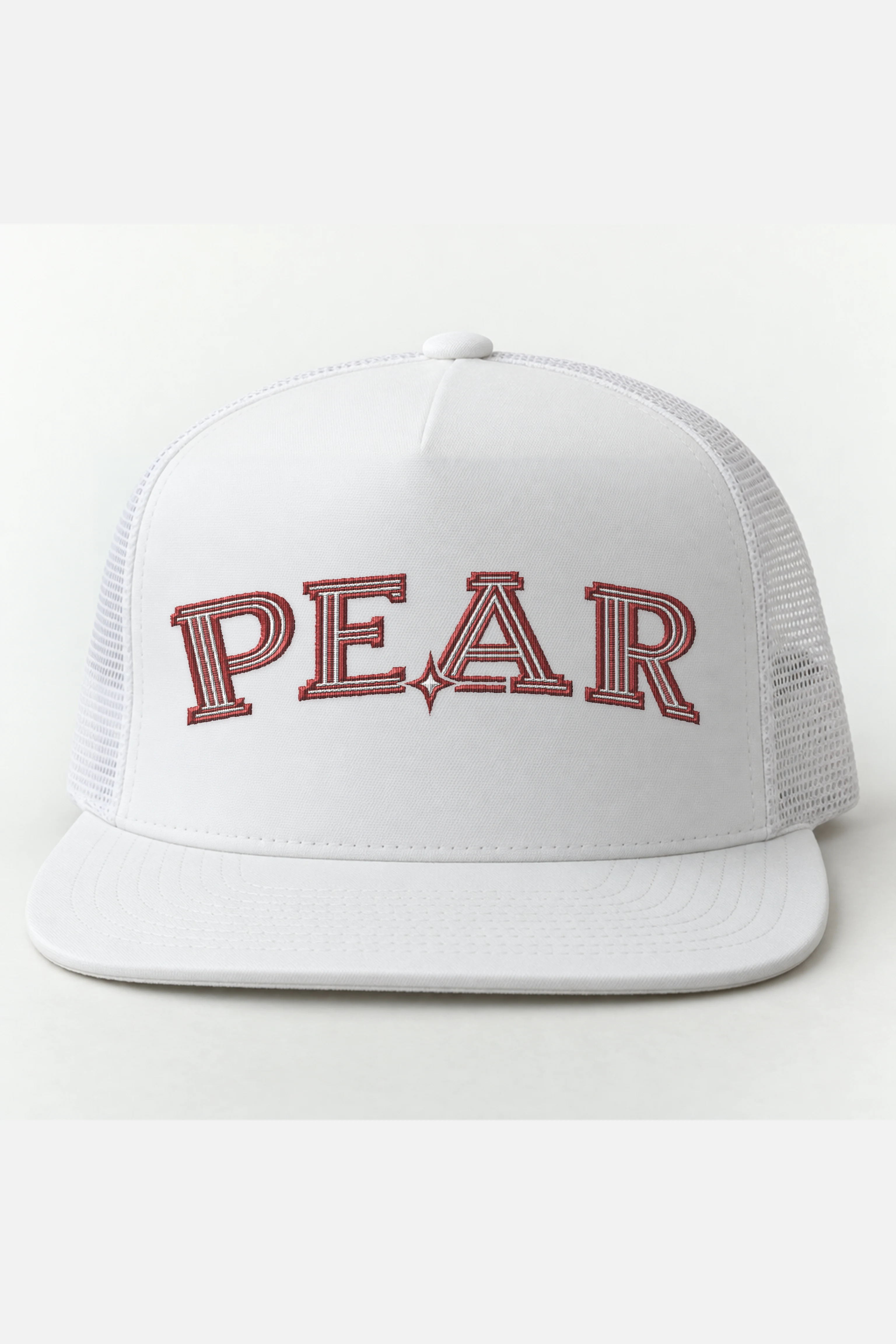 "PEAR" 5 Panel Trucker Cap · Embroidered