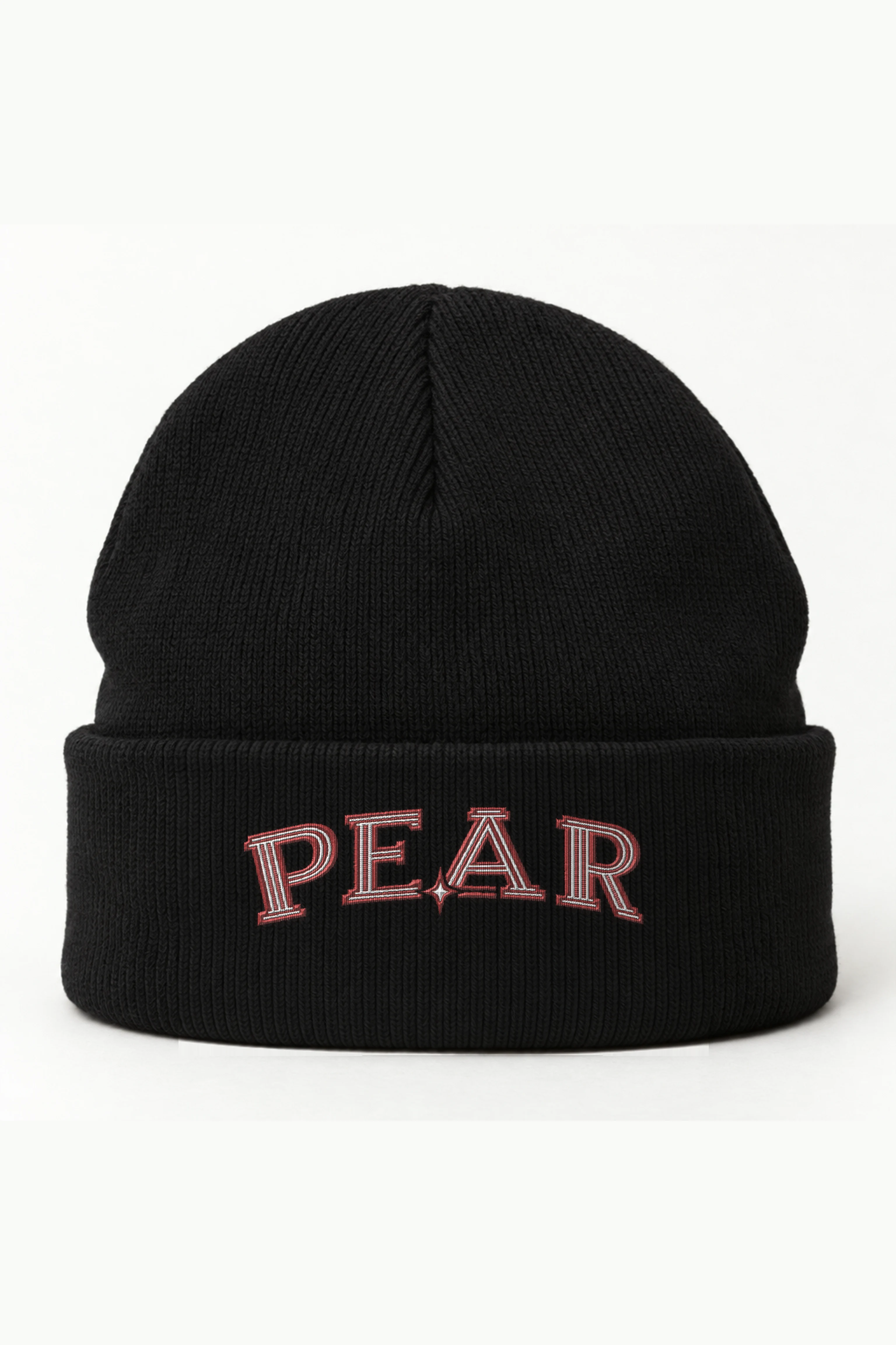 "PEAR" Cuffed Beanie · Embroidered