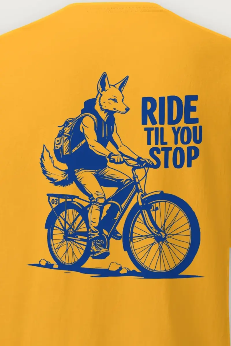 "Pedal Fox" Heavyweight Unisex Crewneck T-shirt
