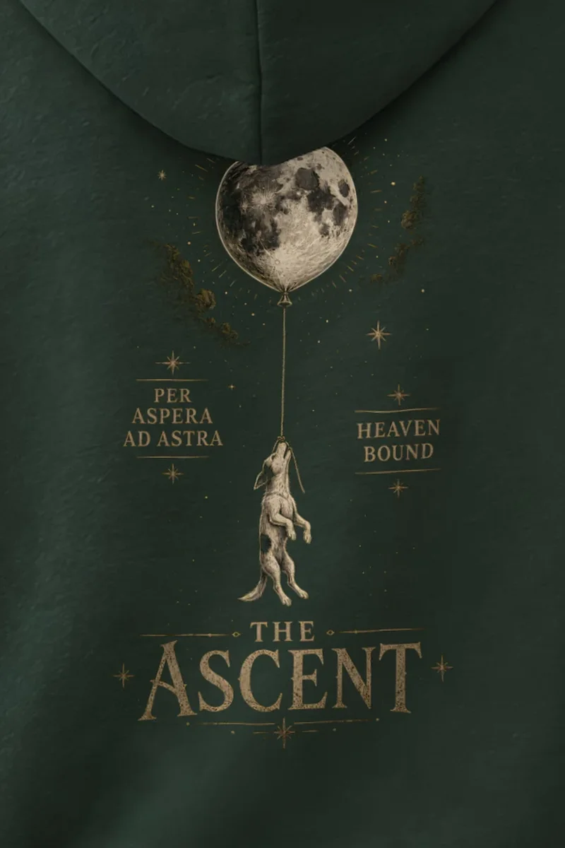 "Per Aspera Ad Astra" 1 Pullover Hoodie - the graphic up close