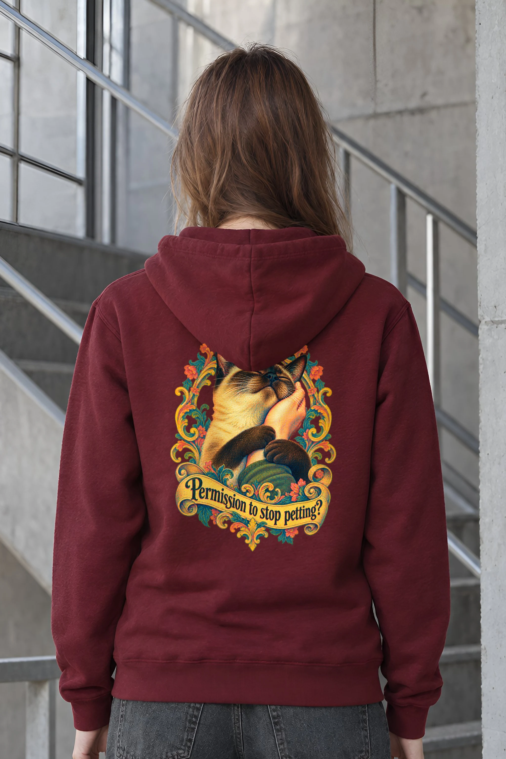 "Permission To Stop Petting?" Heavy Blend Unisex Pullover Hoodie