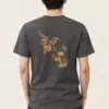 "Persimmon Branch on Grey" Heavyweight Unisex Crewneck T-shirt