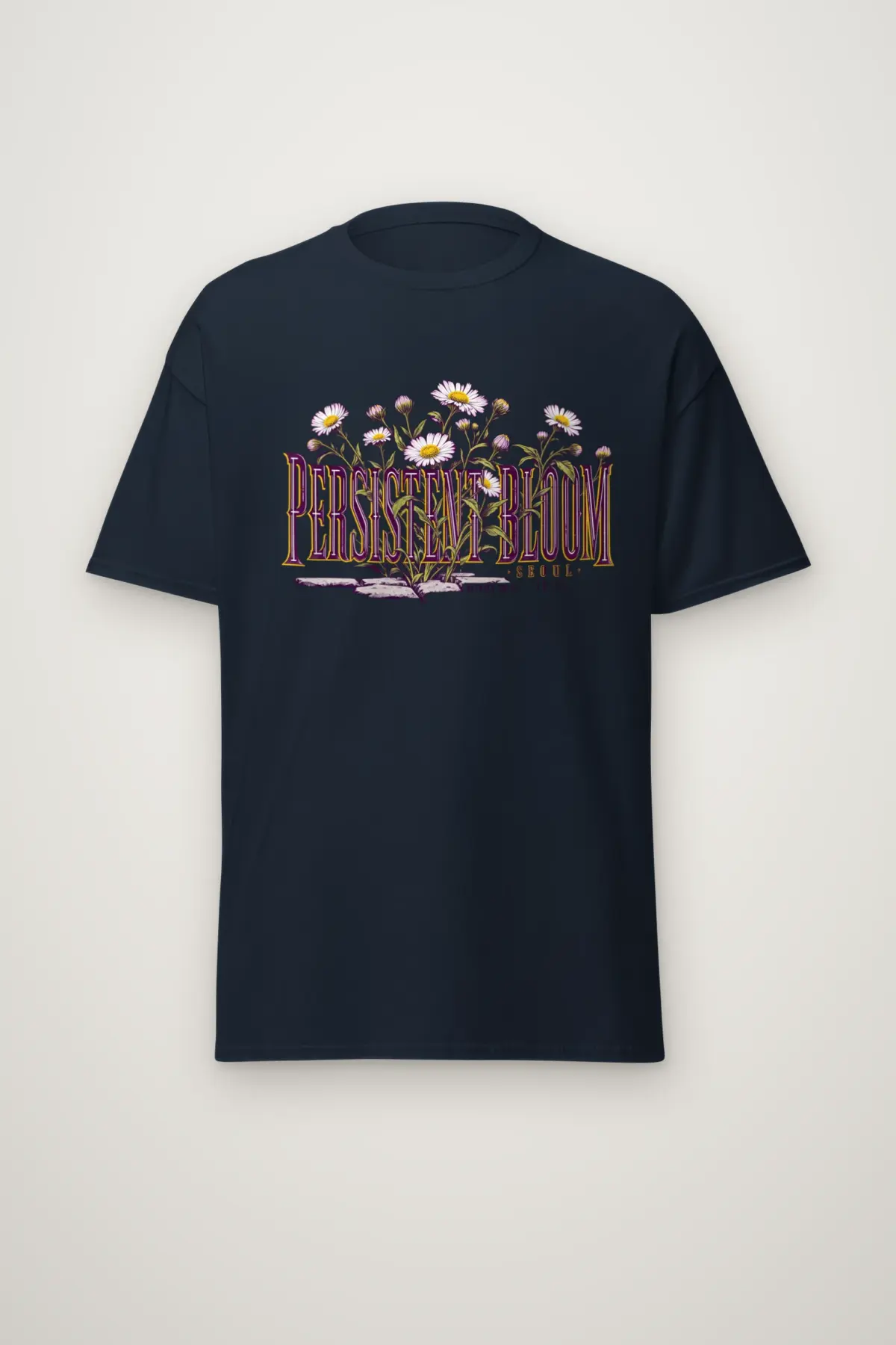 "Persistent Bloom" Heavyweight Unisex Crewneck T-shirt