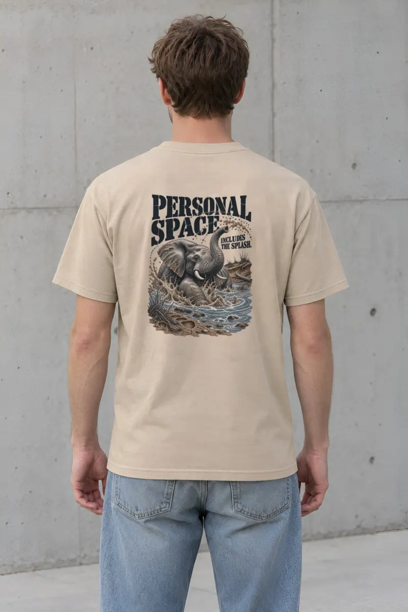 “Personal Space Includes The Splash” Heavyweight Unisex Crewneck T-shirt