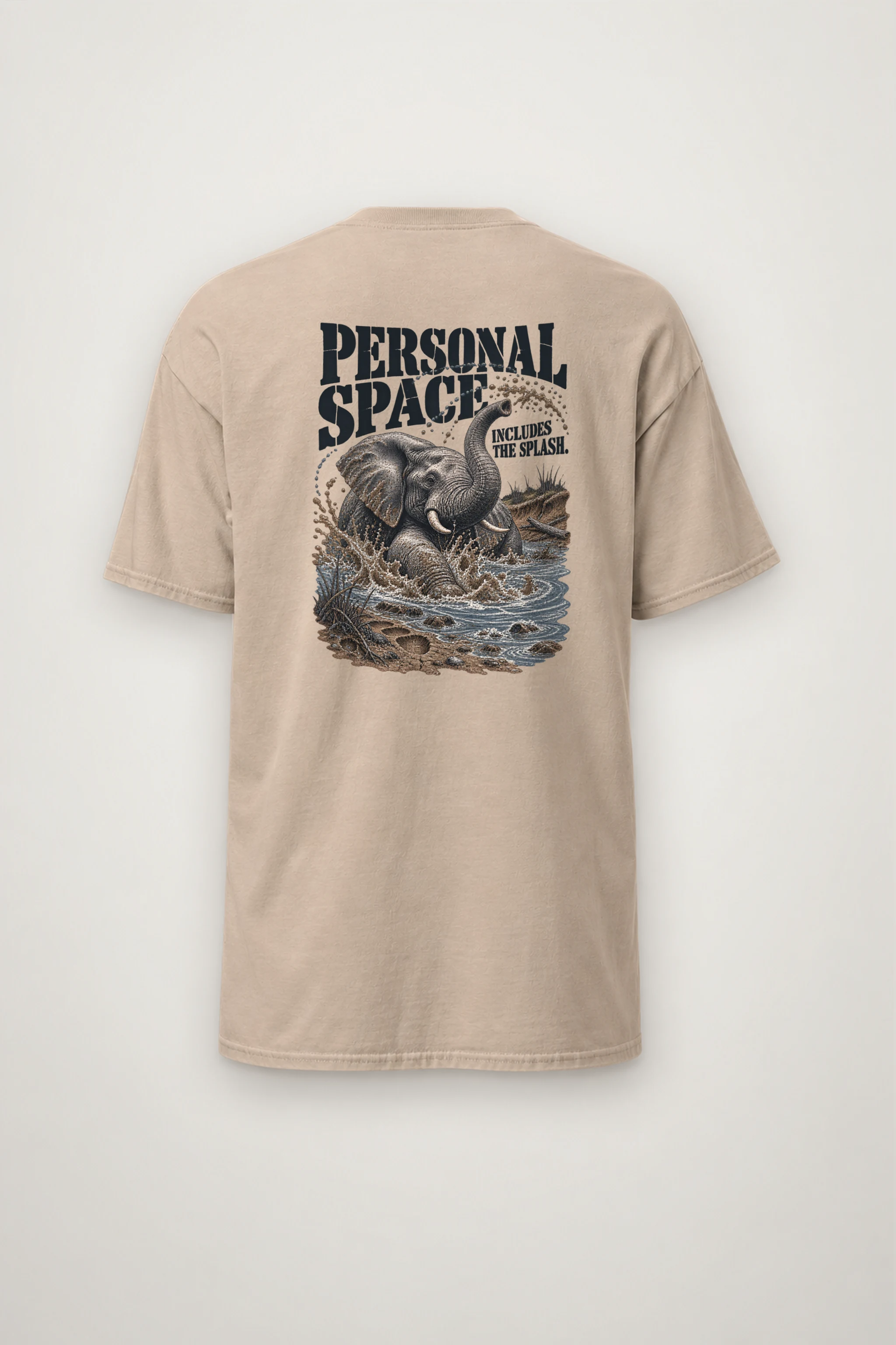 "Personal Space Includes The Splash" Heavyweight Unisex Crewneck T-shirt