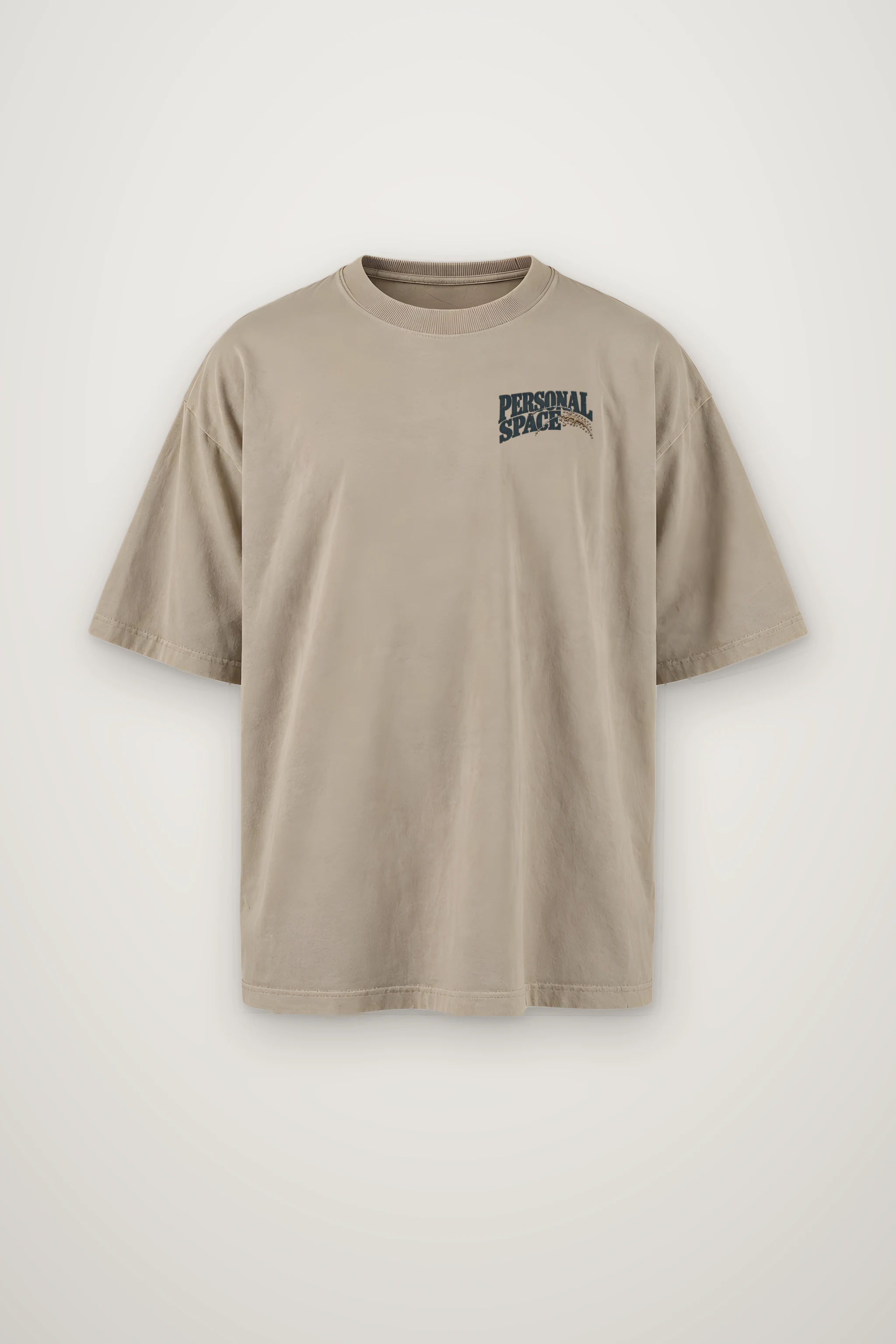 "Personal Space Includes the Splash" Men's Oversized Heavyweight Crewneck T-Shirt